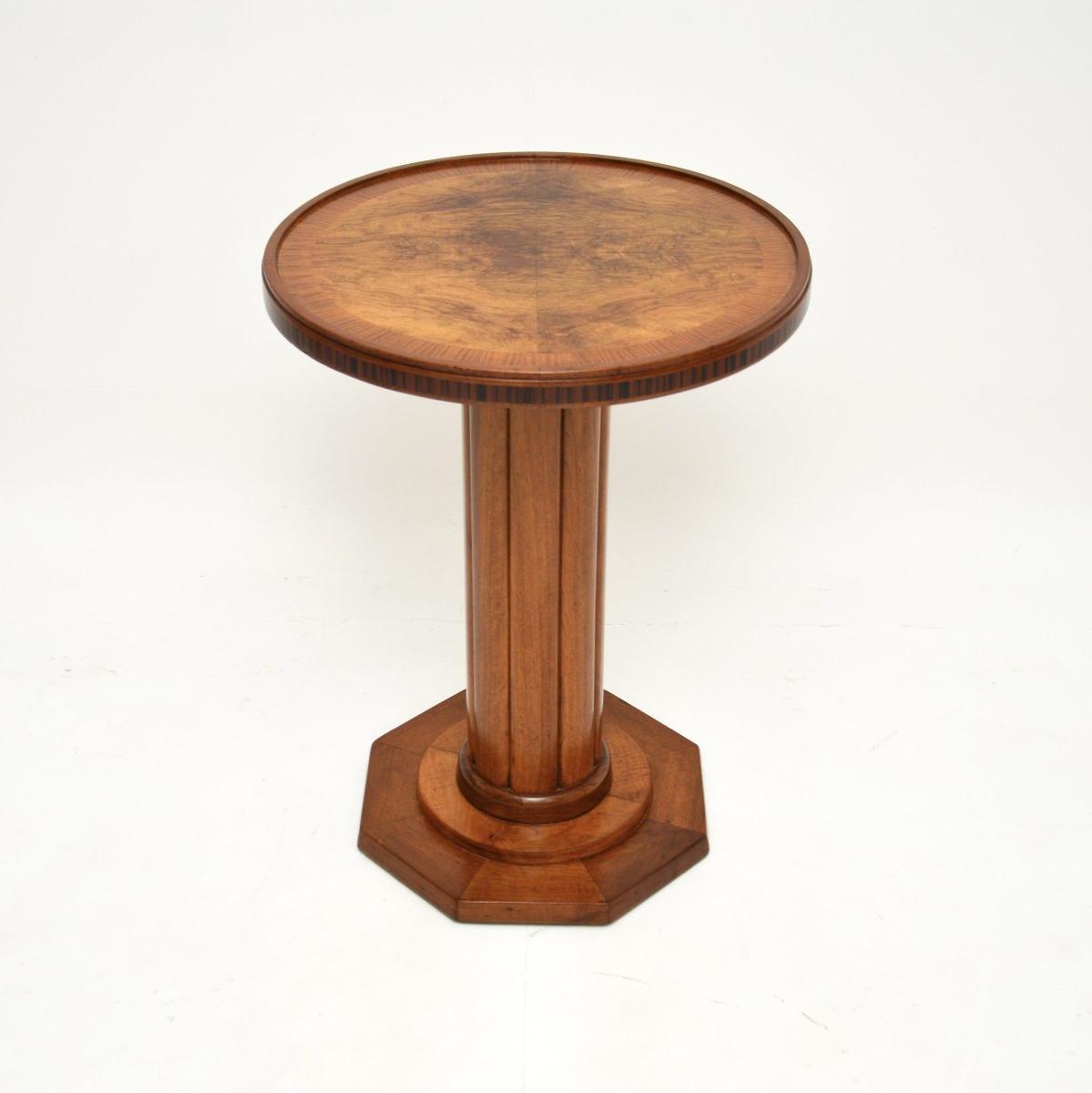 Art Deco Figured Walnut Occasional Side Table (1 of 8) Art Deco Figured Walnut Occasional Side Table (1 of 8)