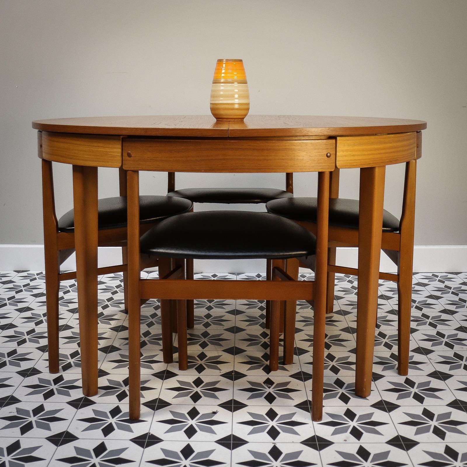 McIntosh Teak Mid Century Extending Dining Table with Four Chairs (1 of 38)