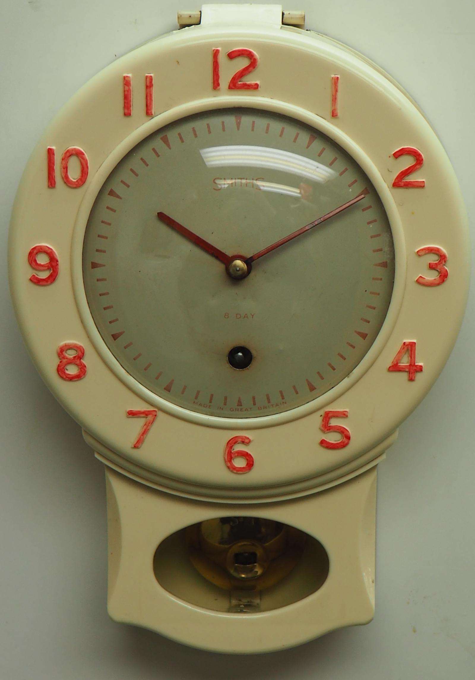 Iconic English Smiths Enfield Drop Dial Wall Clock - Smiths Kitchen Clock Original c.1960 (1 of 9) Iconic English Smiths Enfield Drop Dial Wall Clock - Smiths Kitchen Clock Original c.1960 (1 of 9)
