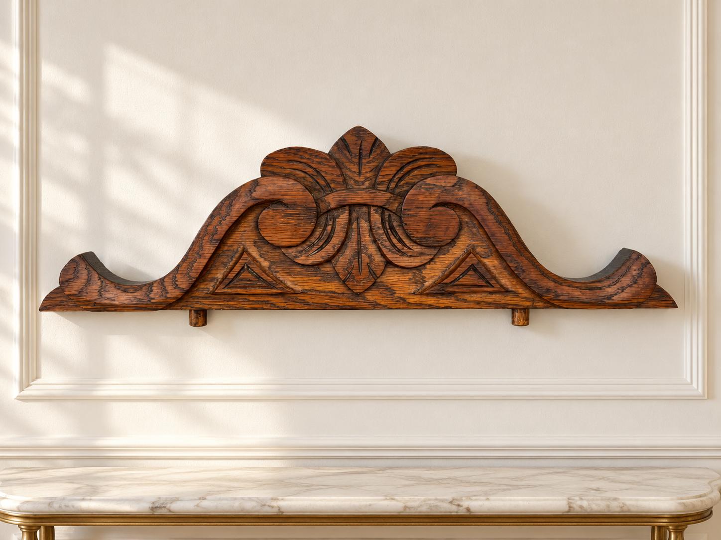 Pediment Antique French Oak Decorative Furniture Mount (1 of 7) Pediment Antique French Oak Decorative Furniture Mount (1 of 7)
