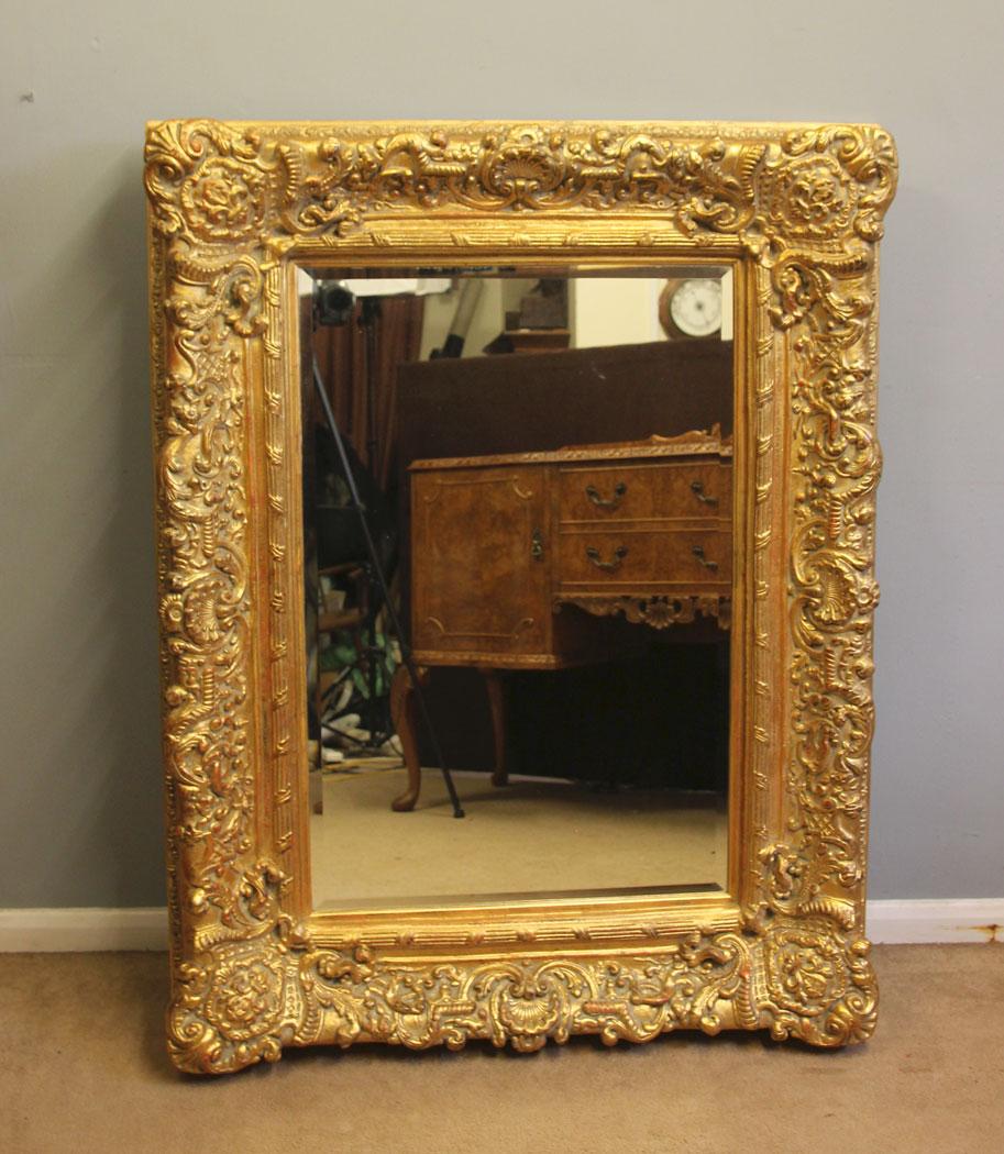Large Decorative Gilt Overmantle Wall Mirror (1 of 8) Large Decorative Gilt Overmantle Wall Mirror (1 of 8)