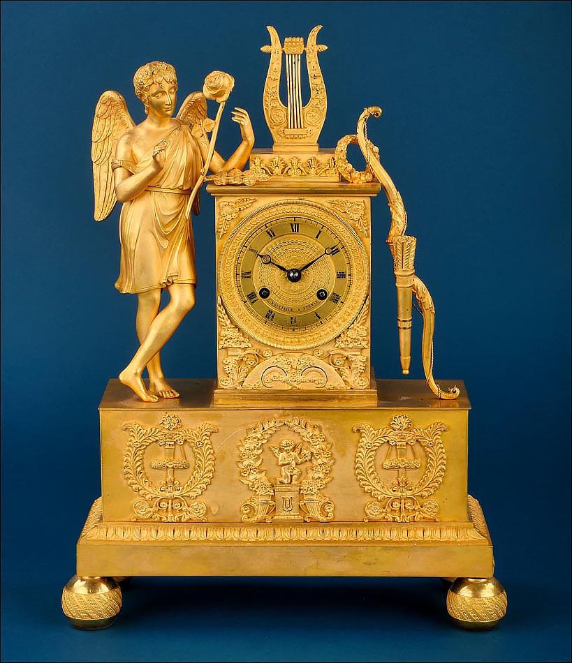 Antique French Gilt Bronze Clock - Cupid - France c.1850 (1 of 18)