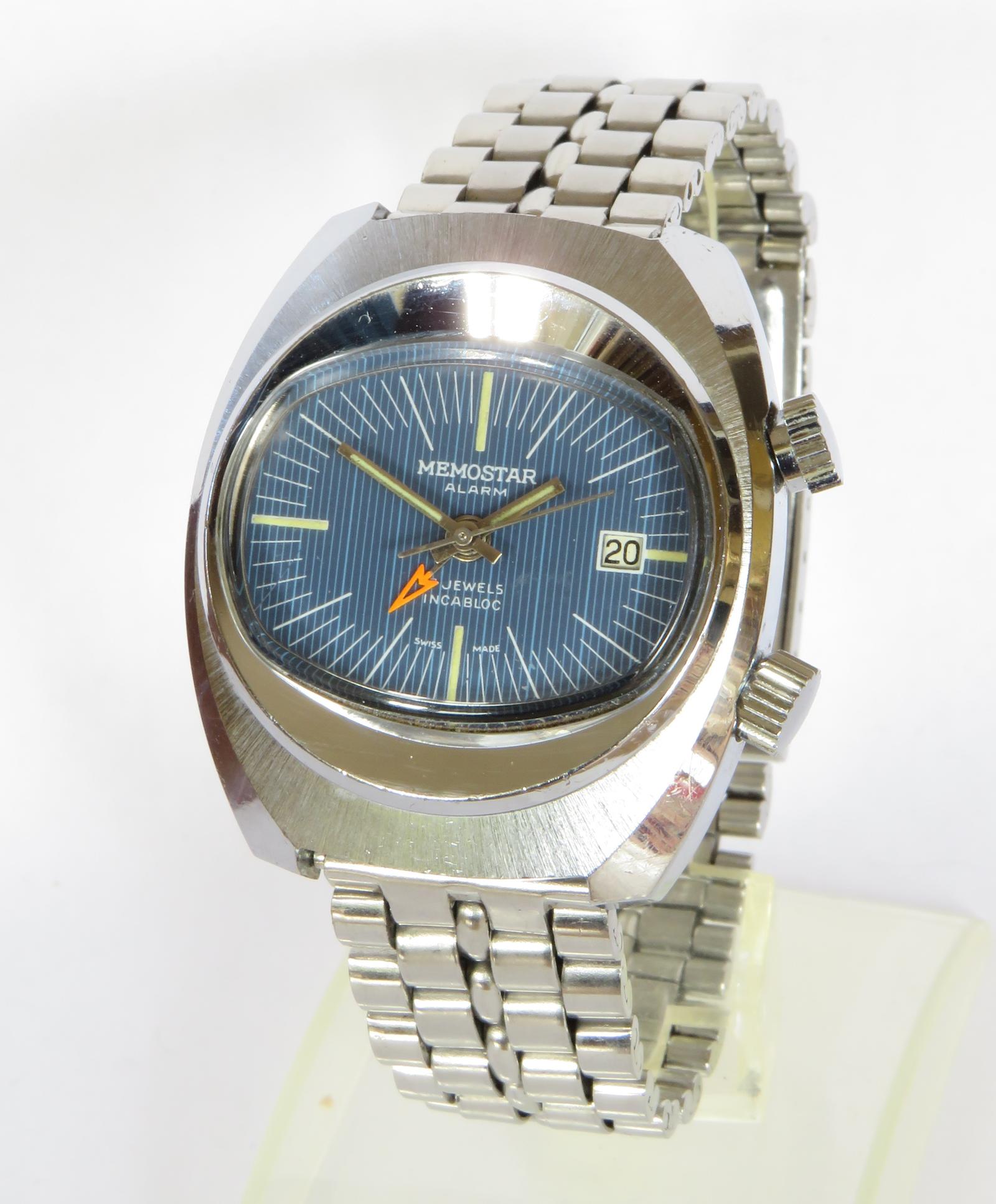 Watch: Gents 1970s Memostar Alarm Wrist Watch (1 of 4) Watch: Gents 1970s Memostar Alarm Wrist Watch (1 of 4)