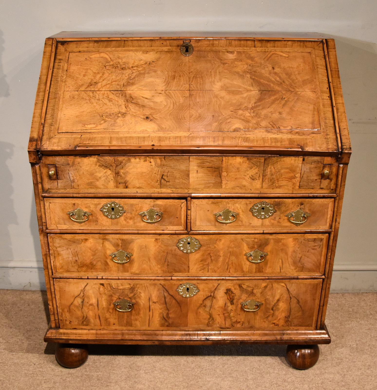 Queen Anne Walnut Bureau (1 of 10)