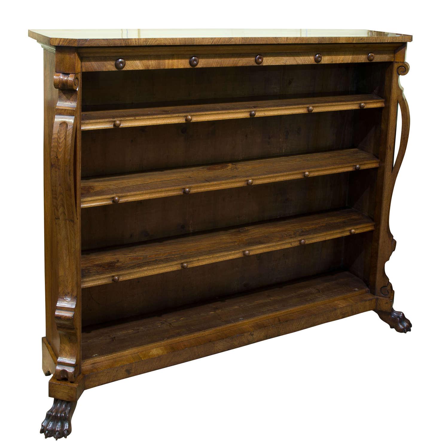 William IV Walnut Open Book Shelves (1 of 6)