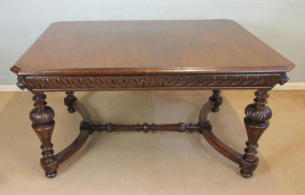 Antique Carved Oak Dining Centre Table (1 of 12) Antique Carved Oak Dining Centre Table (1 of 12)