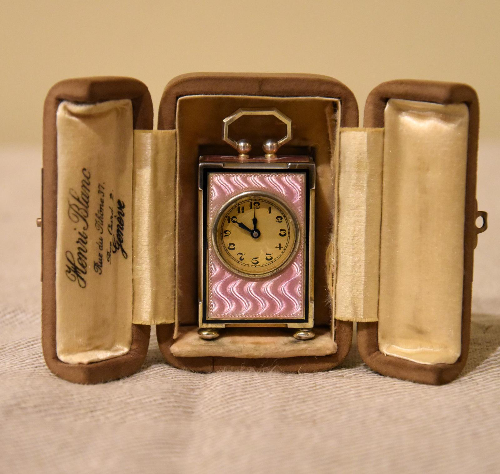 Silver Gilt Enamelled Sub Miniature Carriage Clock (1 of 6) Silver Gilt Enamelled Sub Miniature Carriage Clock (1 of 6)