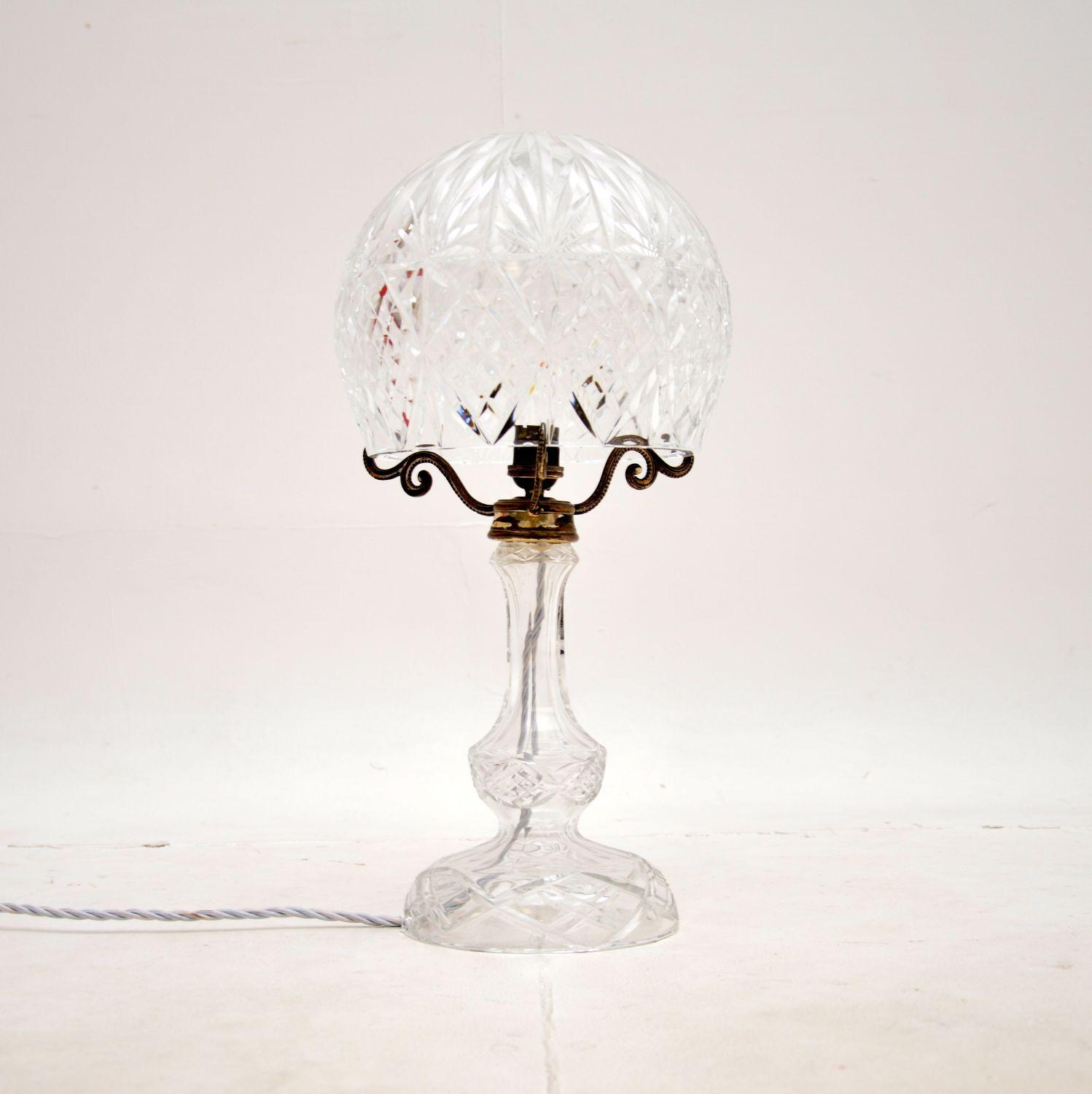 Antique Crystal Glass Table Lamp (1 of 5) Antique Crystal Glass Table Lamp (1 of 5)