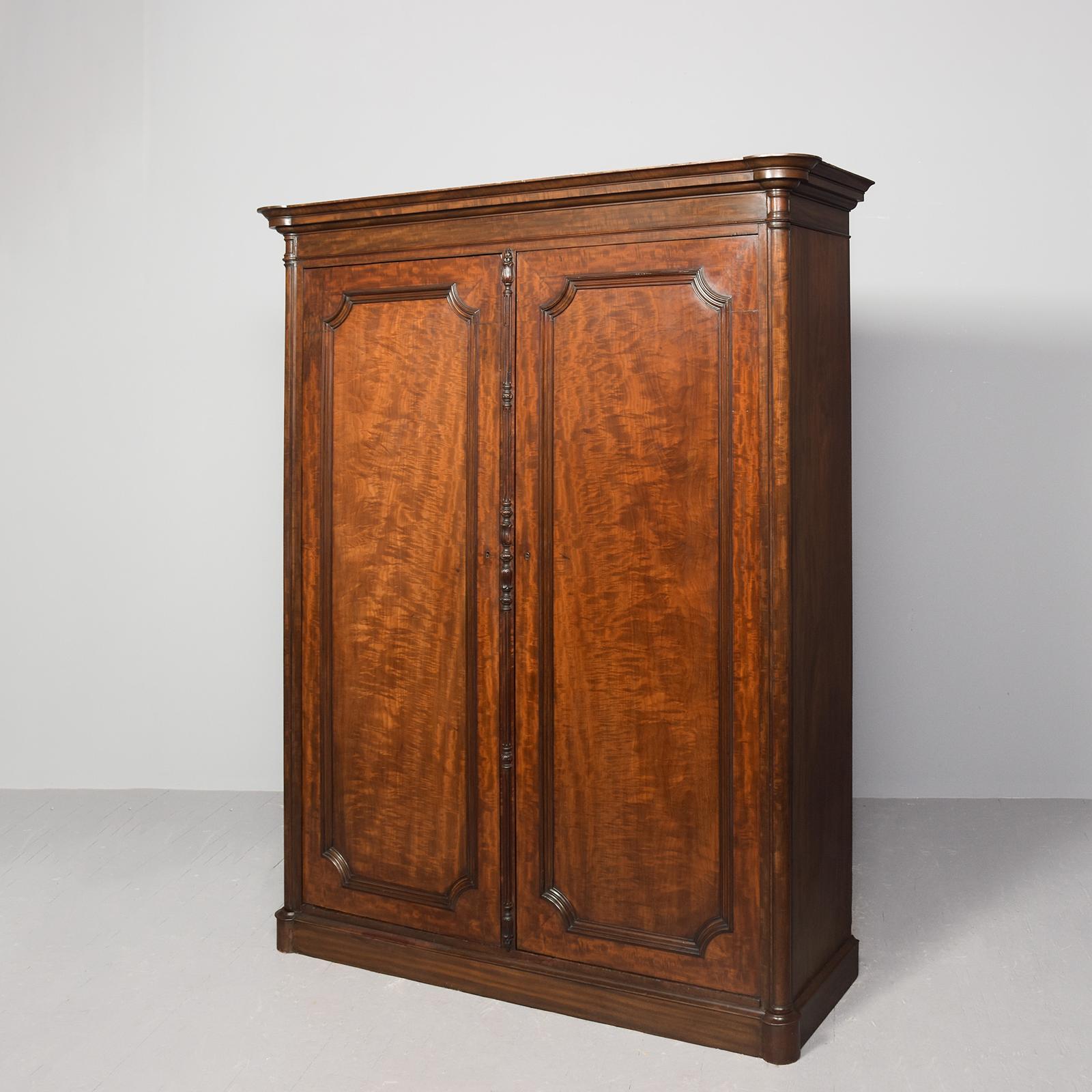 William IV Flame Mahogany Wardrobe by S & H Jewell, High Holborn, London (1 of 9) William IV Flame Mahogany Wardrobe by S & H Jewell, High Holborn, London (1 of 9)
