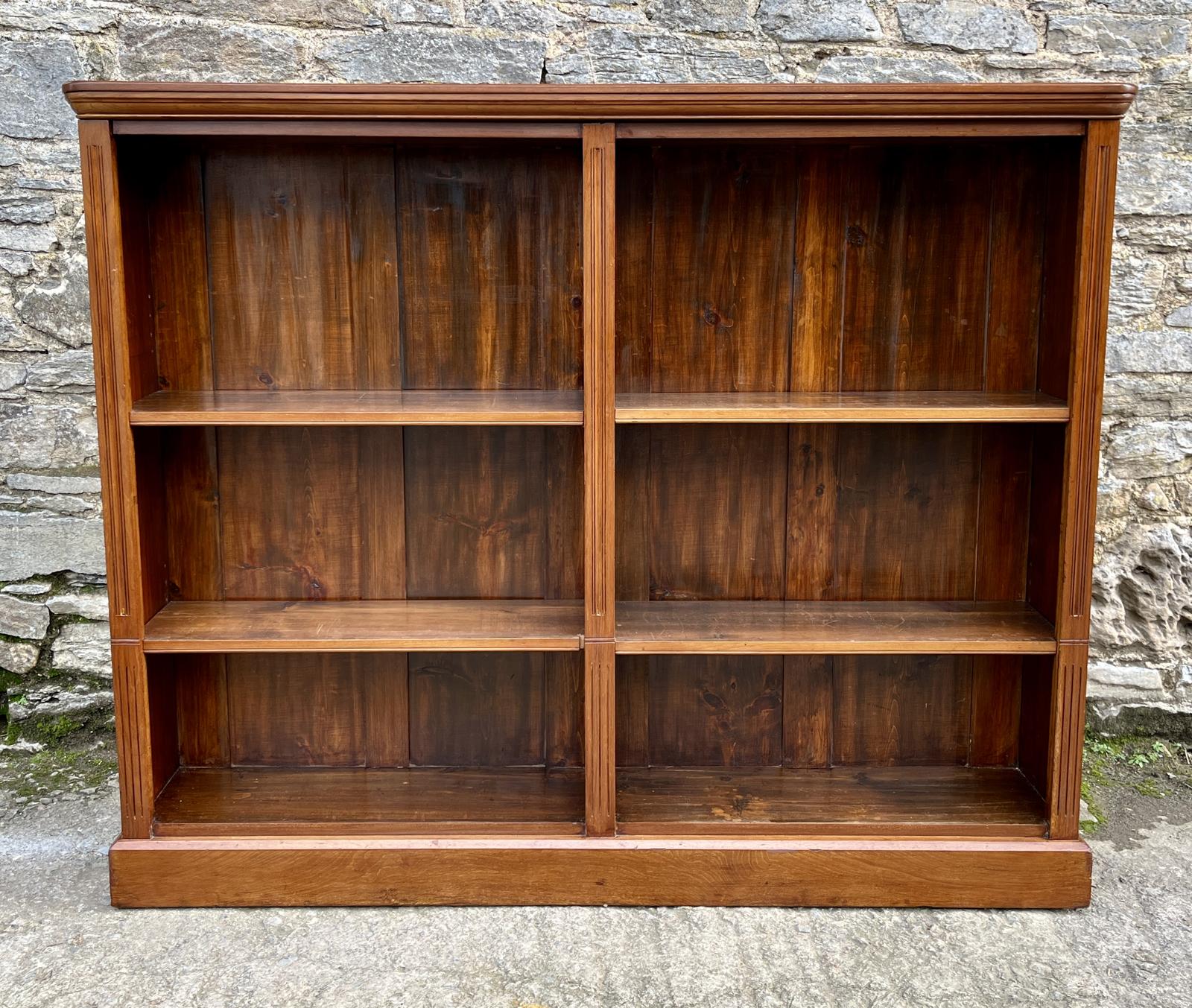 Large Edwardian Open Bookcase (1 of 14)
