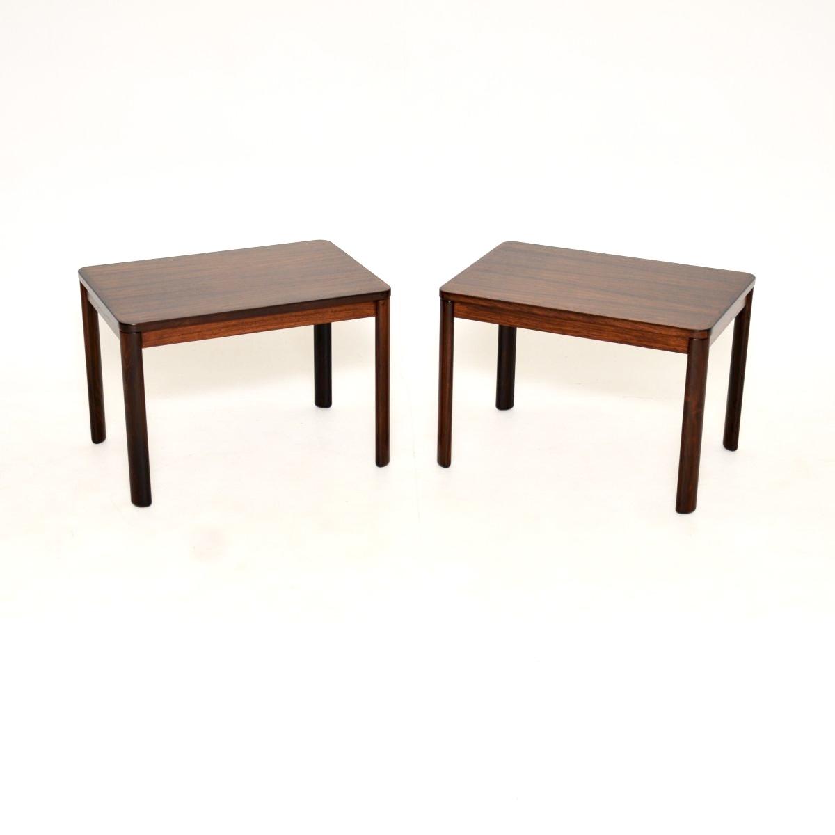 Pair of Danish Vintage Rosewood Side Tables (1 of 9) Pair of Danish Vintage Rosewood Side Tables (1 of 9)