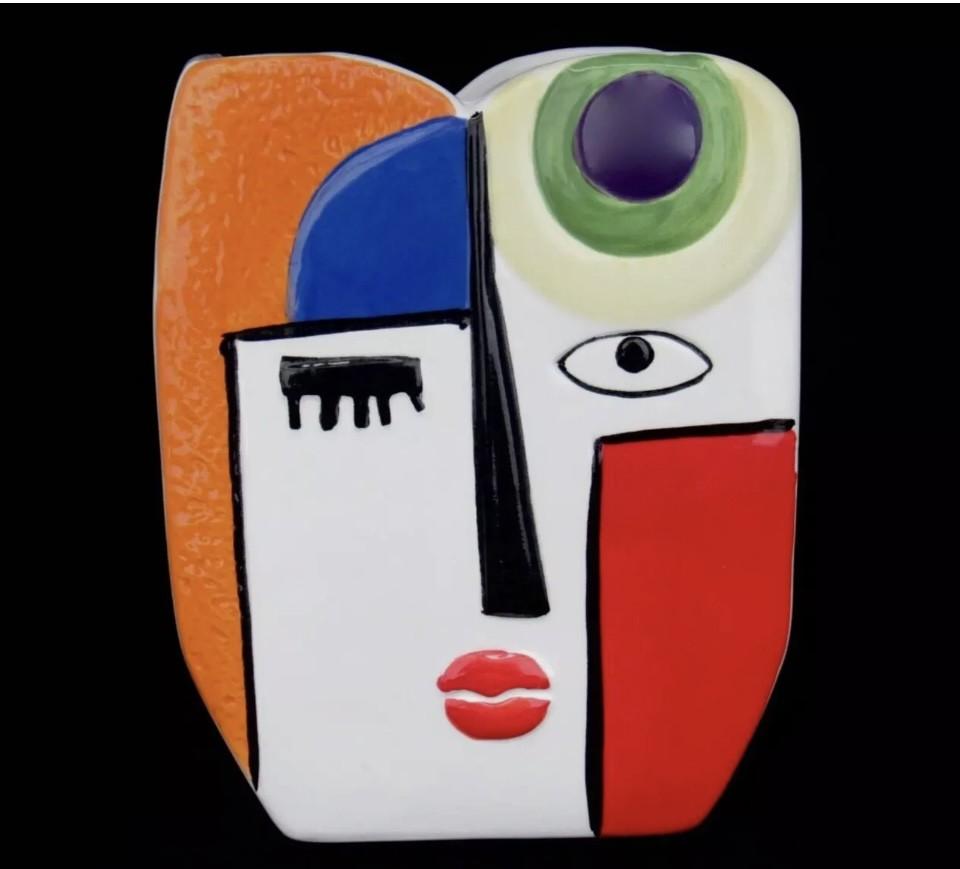 Italian Art Glazed Abstract Picasso Vase (1 of 3)