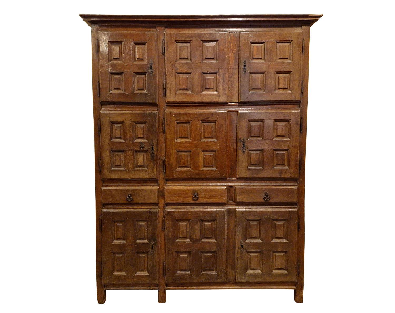 19th Century Spanish Oak Cupboard (1 of 5)