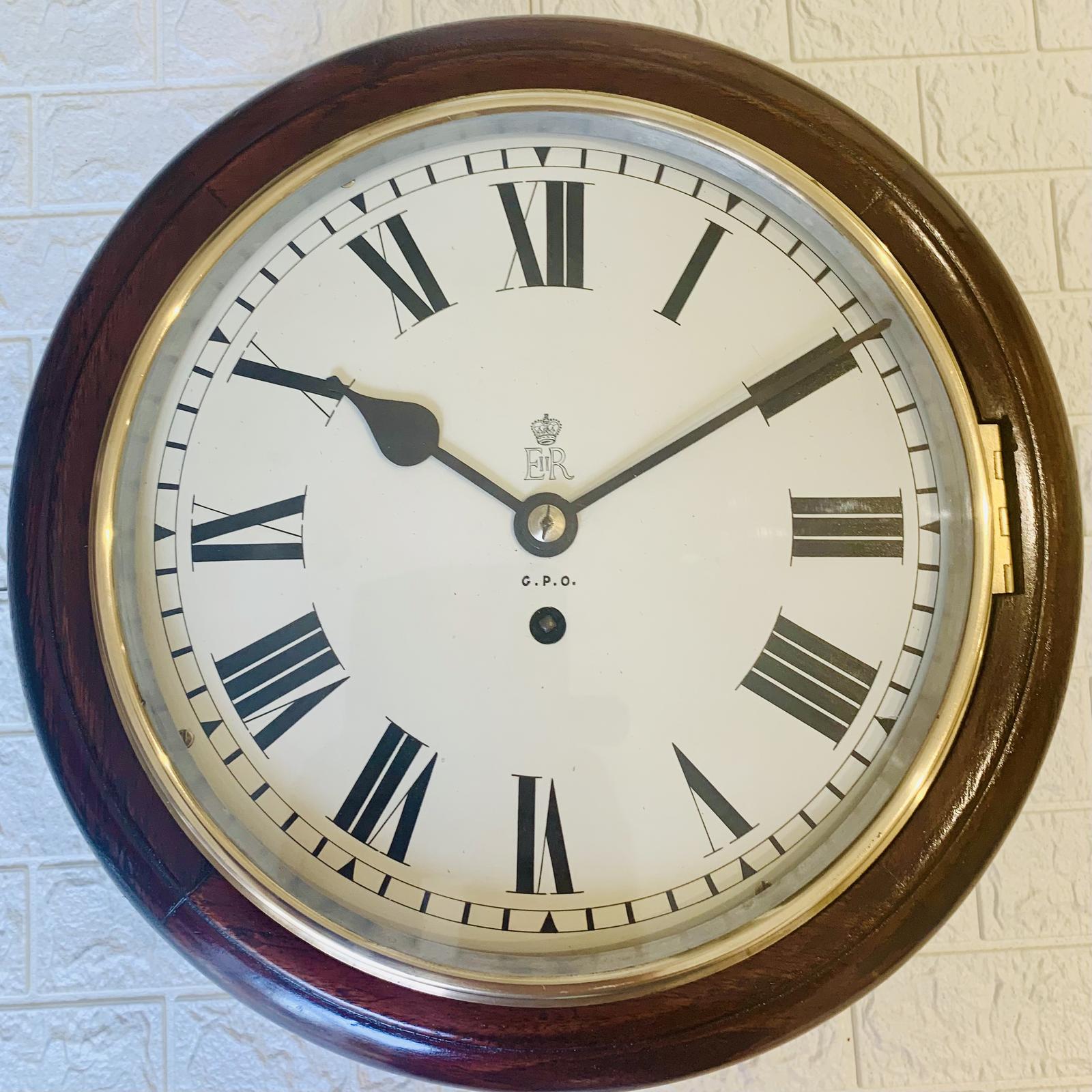 Post Office Fusee Dial Wall Clock - 10 Inch - Superb (1 of 14)