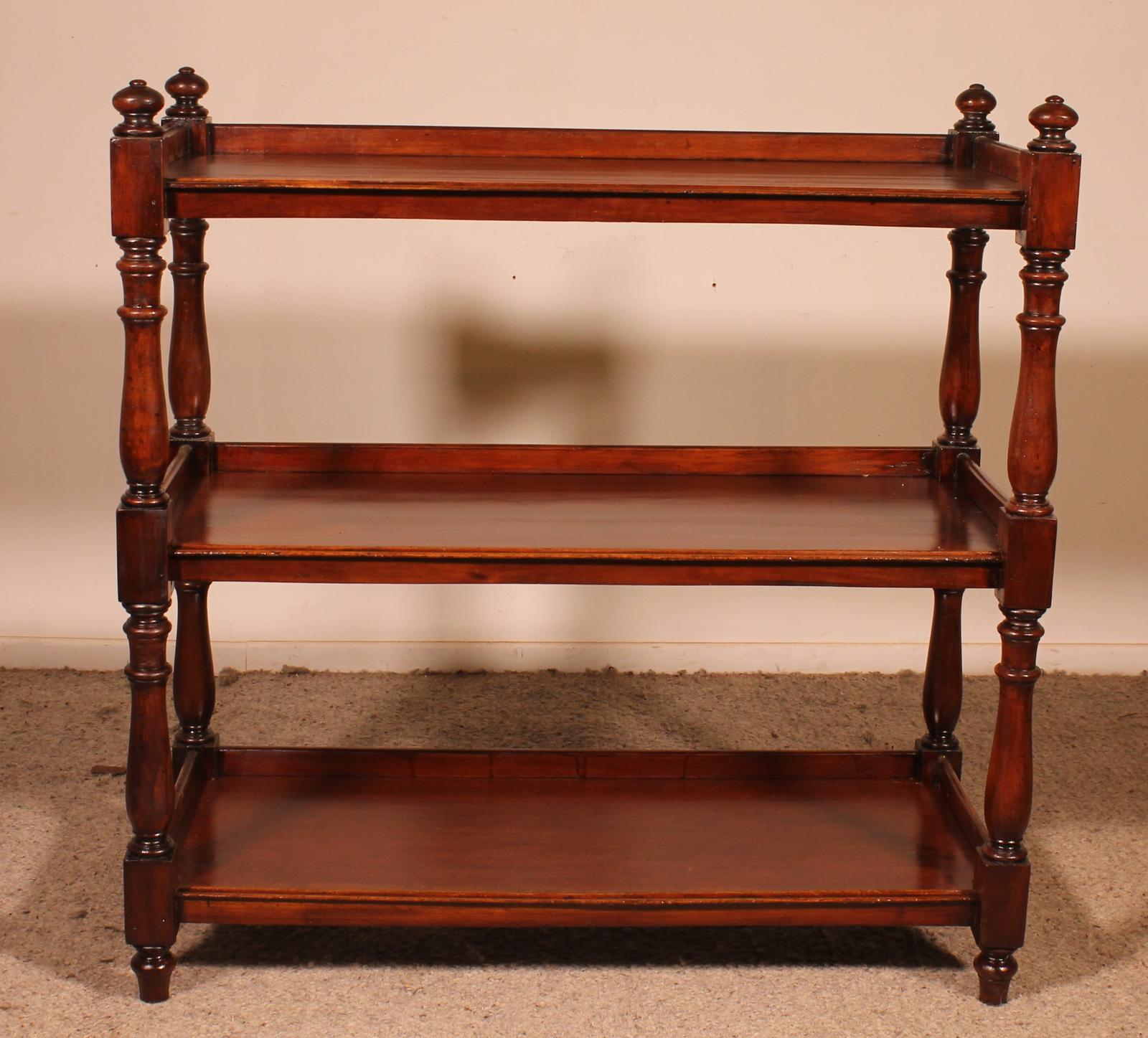 19th Century Solid Mahogany Three Tier Buffet (1 of 13)