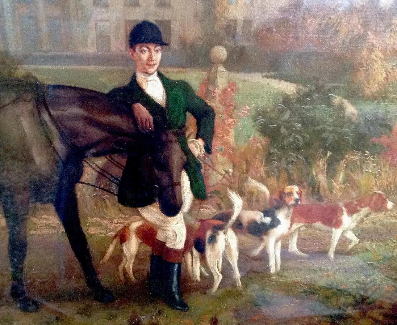 Albert Stafford A.R.C.A Oil on Canvas 1930 John Padget / Cambridgeshire Harrier (1 of 9)