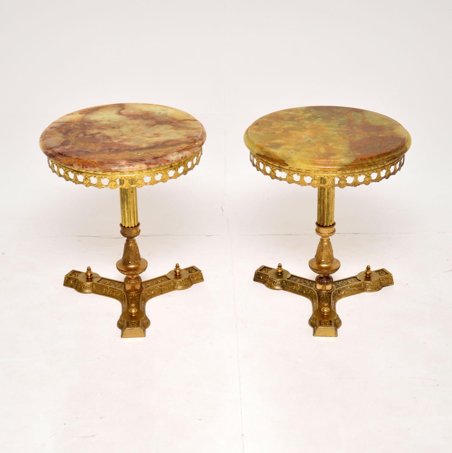 Antique French Brass and Onyx Side Table (1 of 7) Antique French Brass and Onyx Side Table (1 of 7)