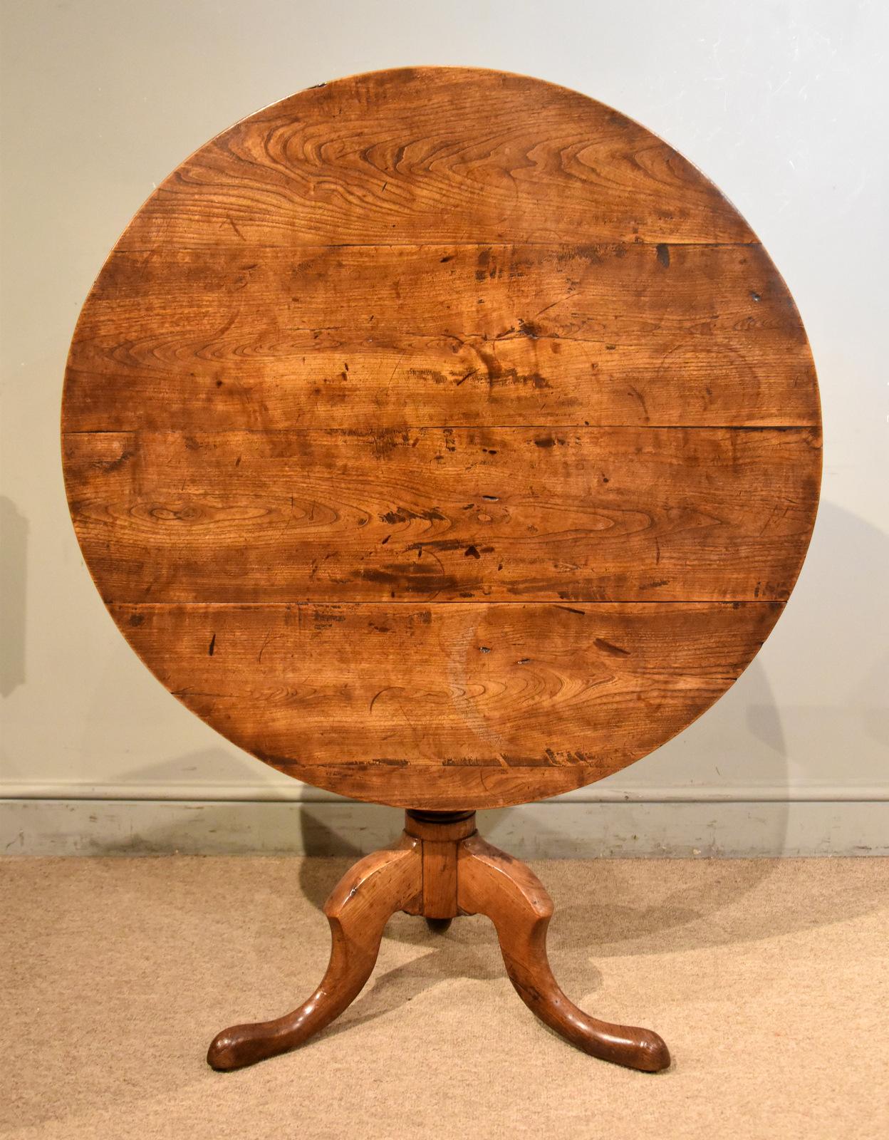 George III Fruitwood Tilting Tripod Supper Table (1 of 7)