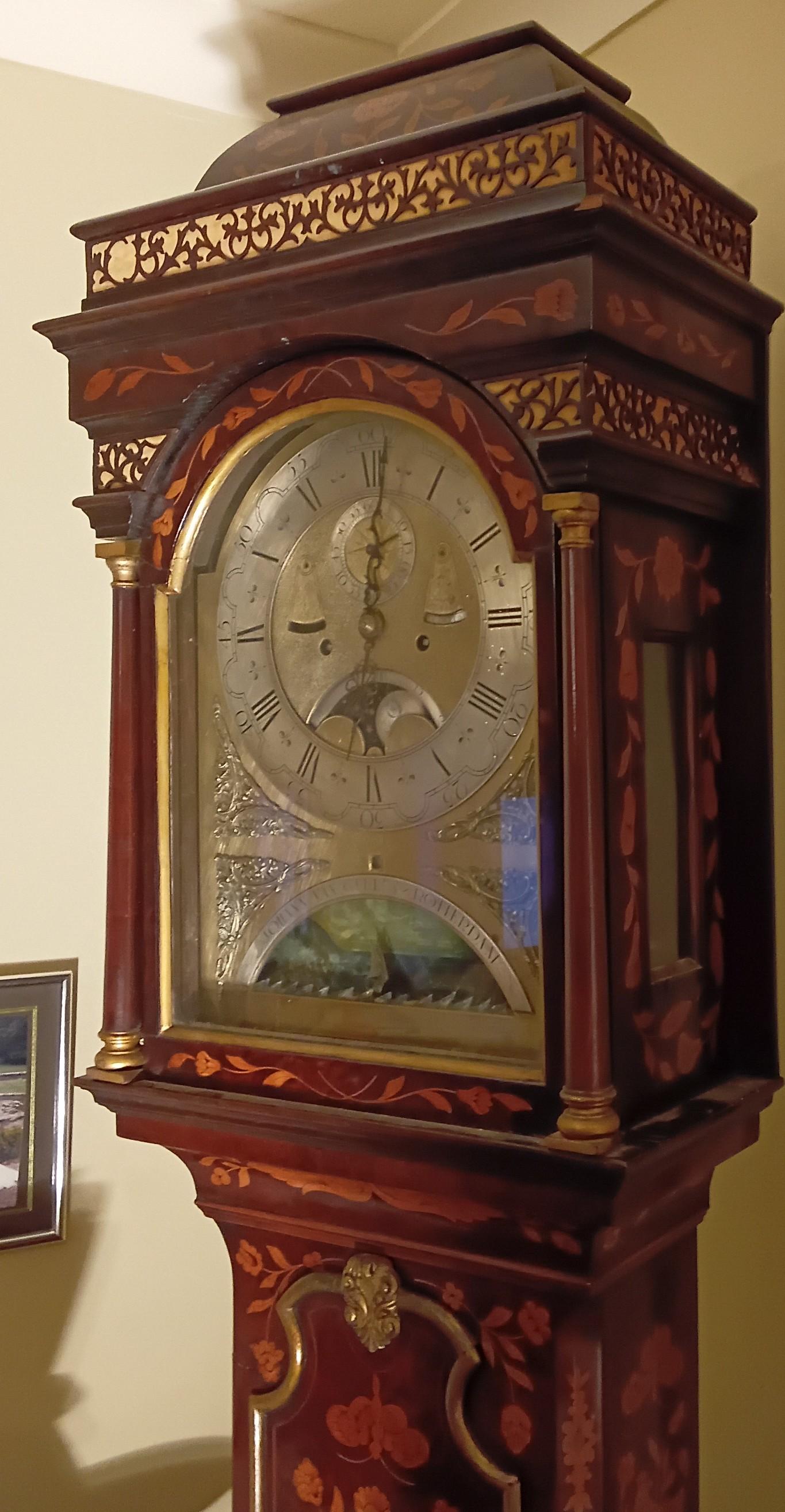 Dutch Moving Ship Marquetry Longcase Clock (1 of 6) Dutch Moving Ship Marquetry Longcase Clock (1 of 6)