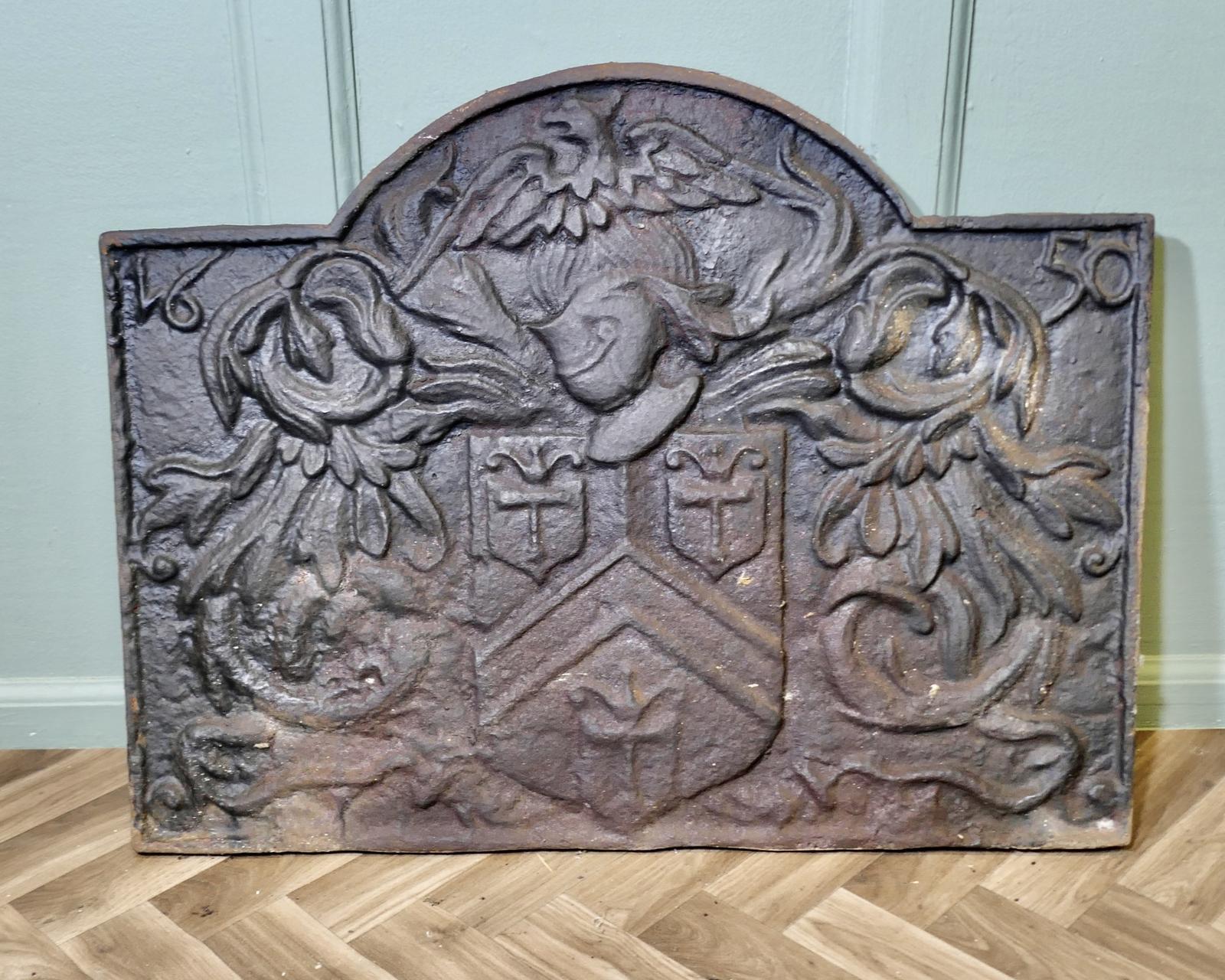 French Arch Top Fire Back - Armour & Eagle (1 of 7) French Arch Top Fire Back - Armour & Eagle (1 of 7)