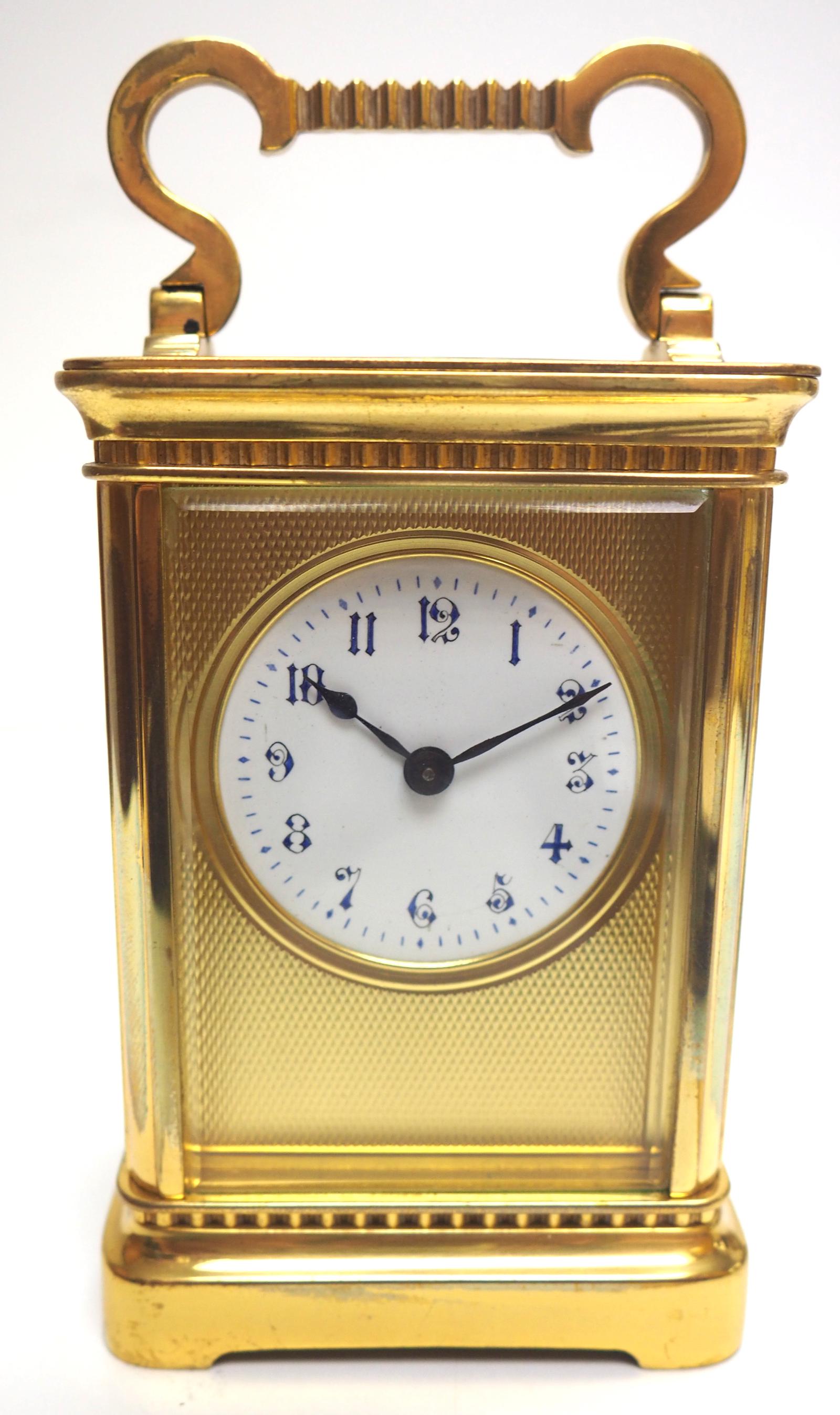 Rare Antique French 8-day Carriage Clock Unusual Masked Dial Case with Enamel Dial (1 of 10) Rare Antique French 8-day Carriage Clock Unusual Masked Dial Case with Enamel Dial (1 of 10)