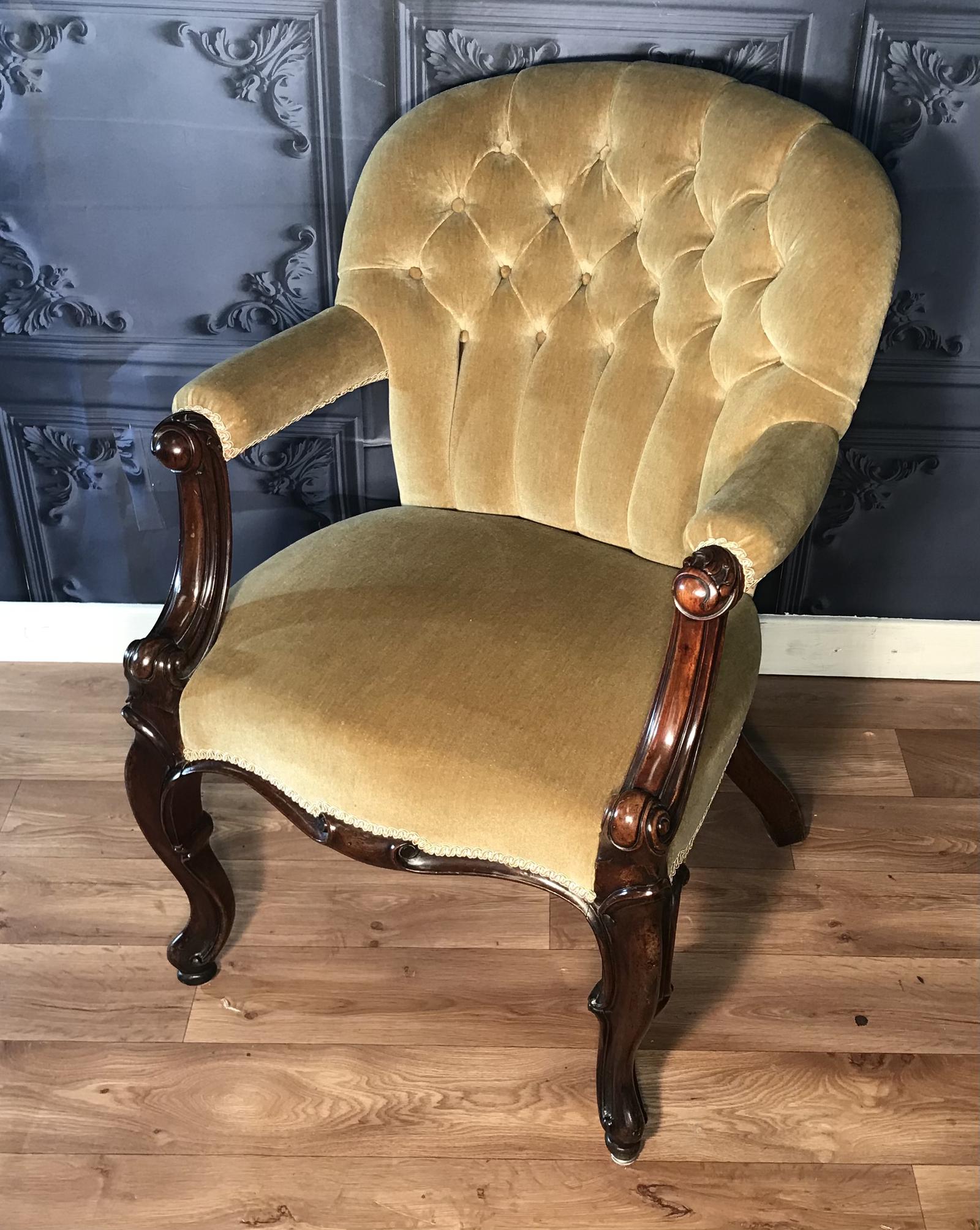 Victorian Mahogany Library Chair (1 of 1)