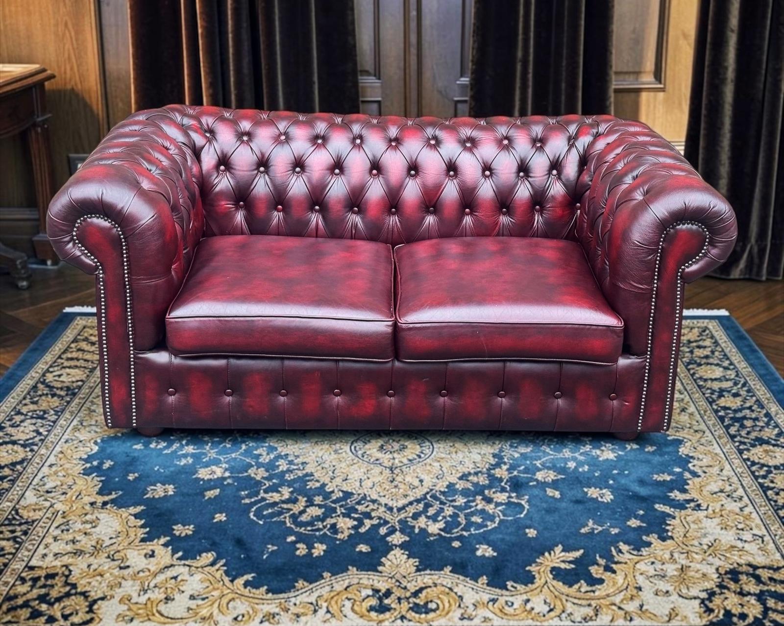 English Leather Chesterfield Sofa Bed / Settee (1 of 15) English Leather Chesterfield Sofa Bed / Settee (1 of 15)