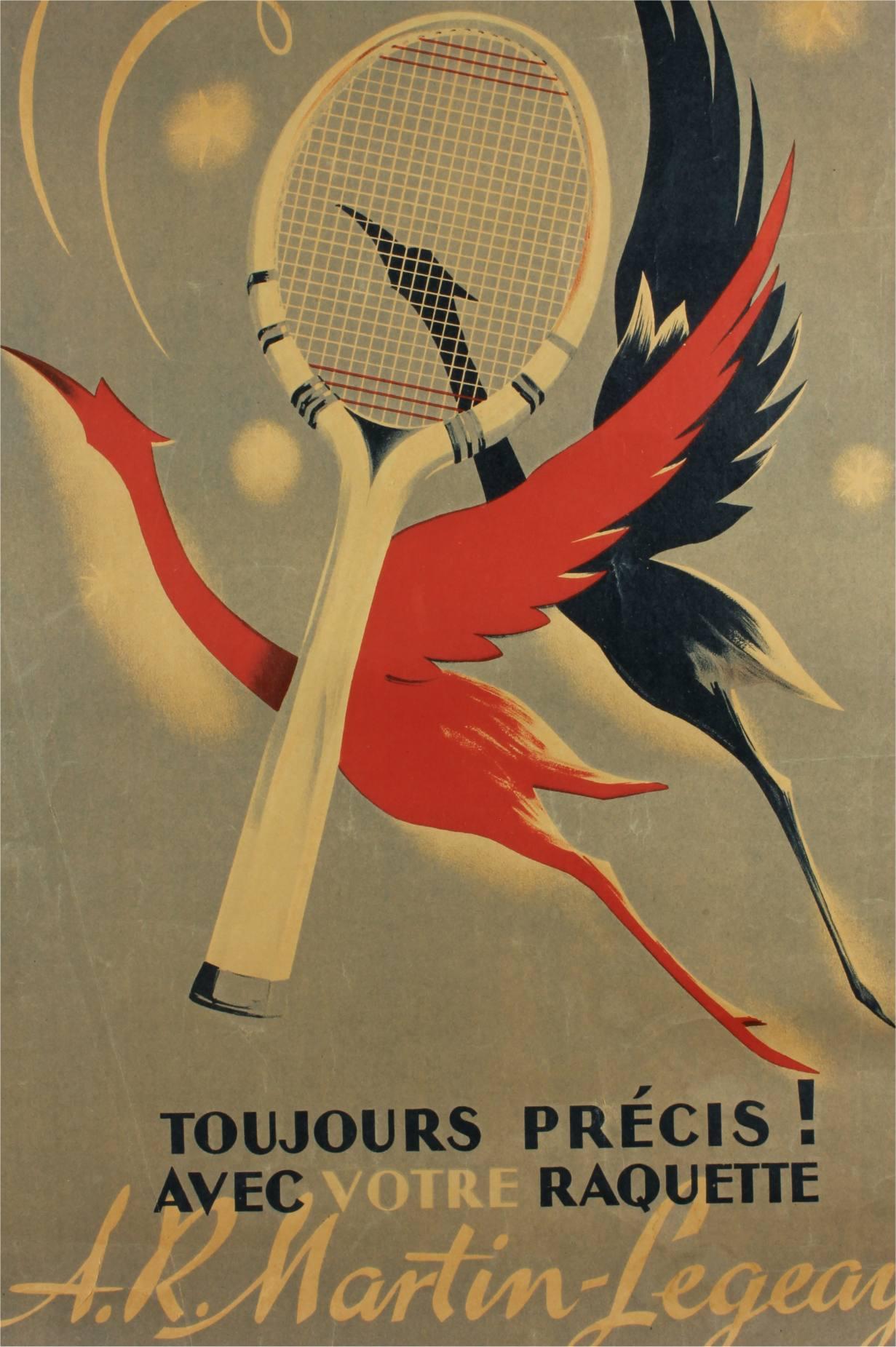Tennis Poster - French Martin Legeay Tennis Racket - Advertising (1 of 24) Tennis Poster - French Martin Legeay Tennis Racket - Advertising (1 of 24)