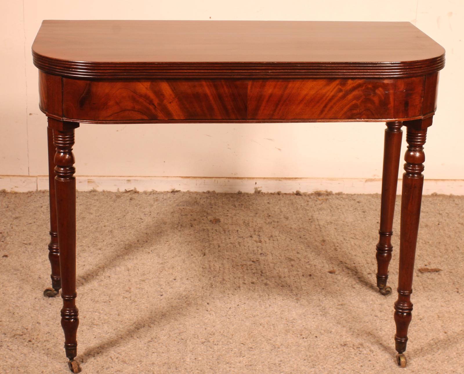 19th Century Console / Game Table in Mahogany (1 of 11)
