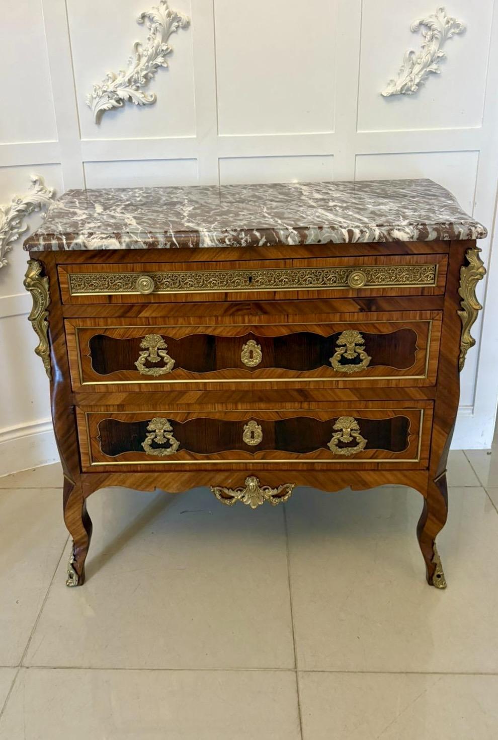 Outstanding Quality Antique Victorian French Marble Top Commode Chest of Drawers (1 of 16) Outstanding Quality Antique Victorian French Marble Top Commode Chest of Drawers (1 of 16)