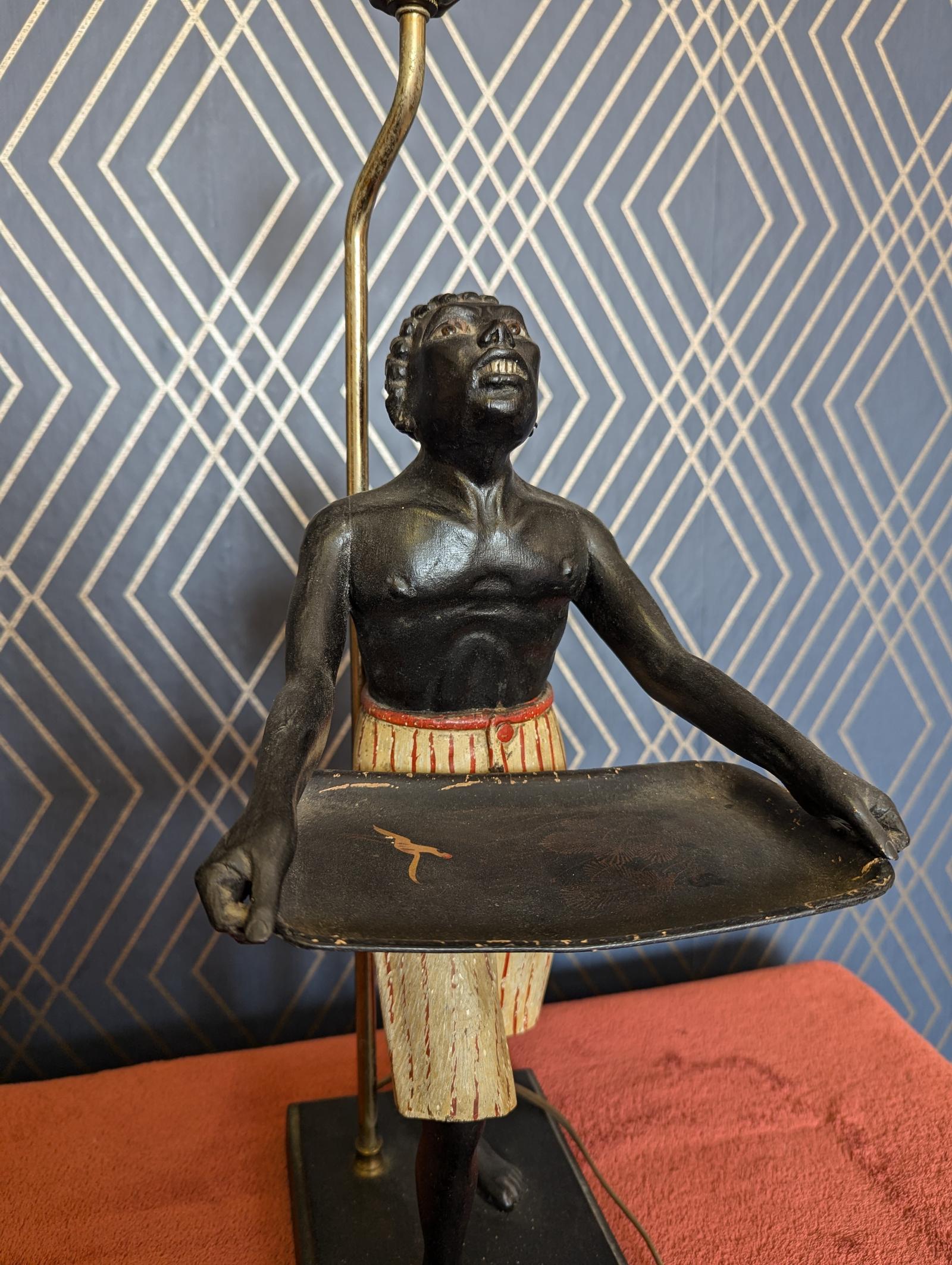 19th Century Blackamoor Card Tray - Lamp (1 of 11)