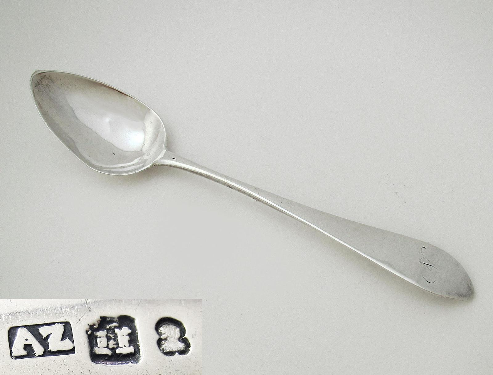 Scottish Georgian Antique Sterling Silver Celtic-point Tea Spoon - Alexander Zeigler Late 18th Century (1 of 4) Scottish Georgian Antique Sterling Silver Celtic-point Tea Spoon - Alexander Zeigler Late 18th Century (1 of 4)