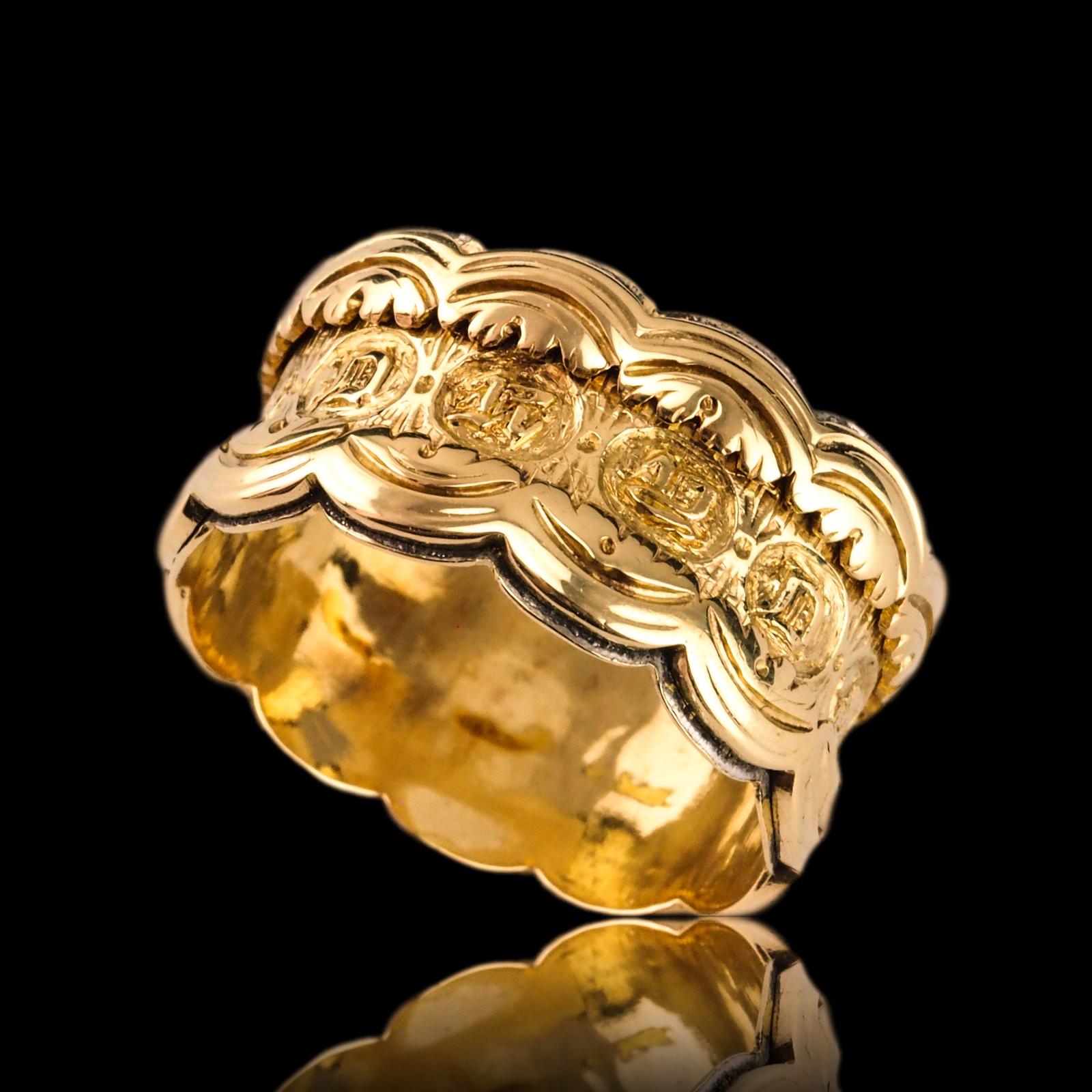 Antique Georgian 18K Gold Memory Ring - English, London 1831 (1 of 21)