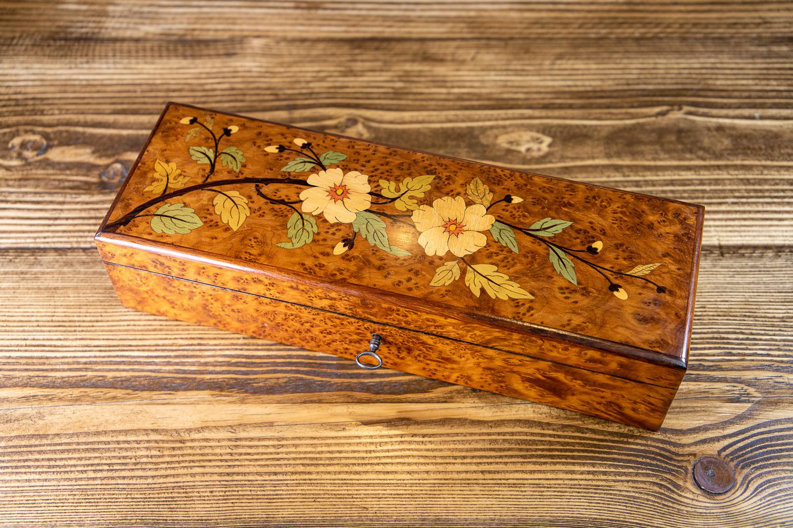 Floral Amboyna Ladies Box c.1900 (1 of 13) Floral Amboyna Ladies Box c.1900 (1 of 13)