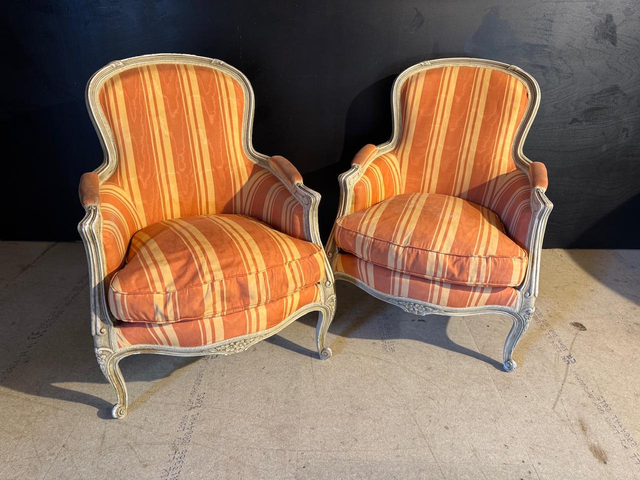 Pair French Bergere Arm Chairs (1 of 17) Pair French Bergere Arm Chairs (1 of 17)
