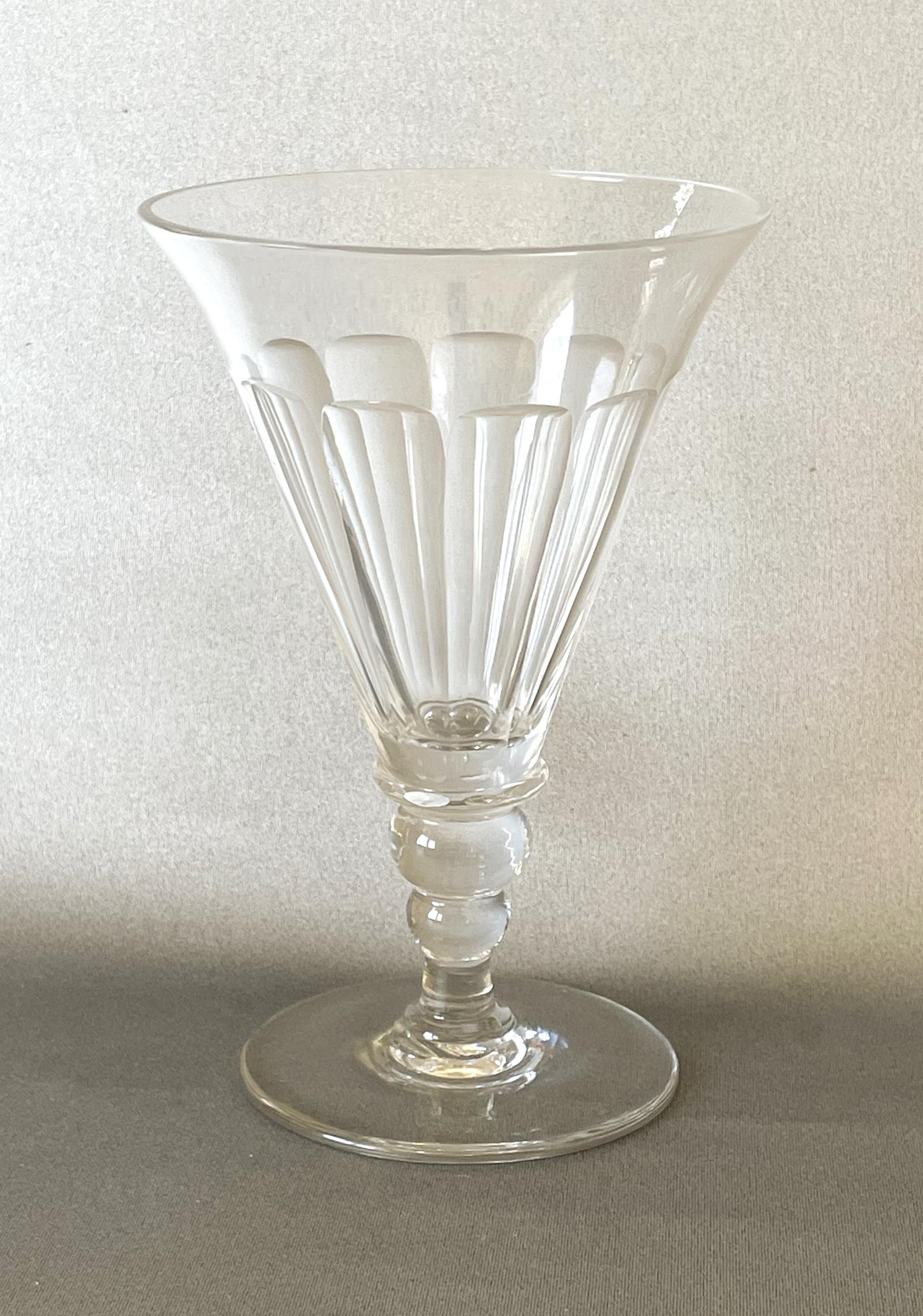 Fine Victorian Cut Glass Wine Flute (1 of 6)