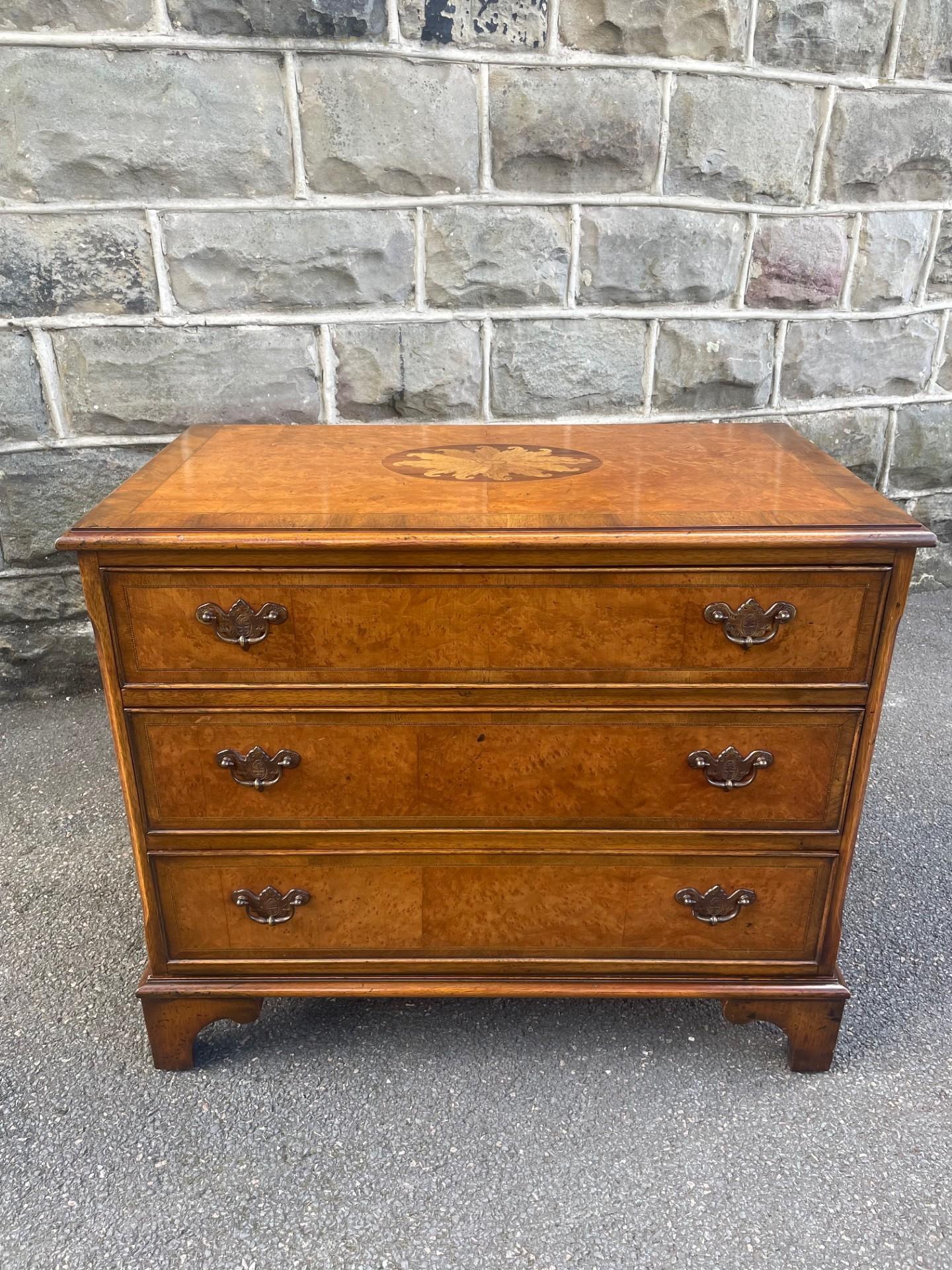 Inlaid Burr Walnut Chest Drawers (1 of 10)