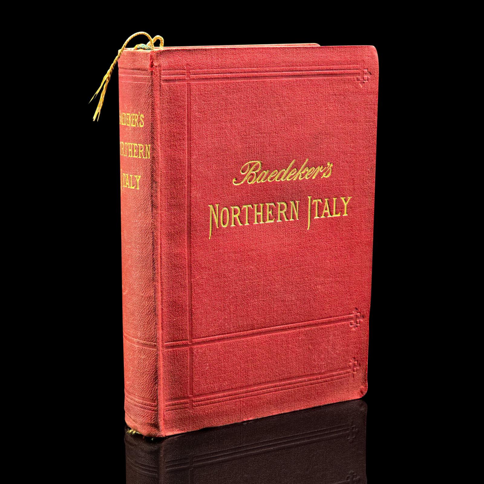 Antique Travel Book, Baedeker’s Northern Italy, Maps, Guide, Edwardian, C.1903 (1 of 12)
