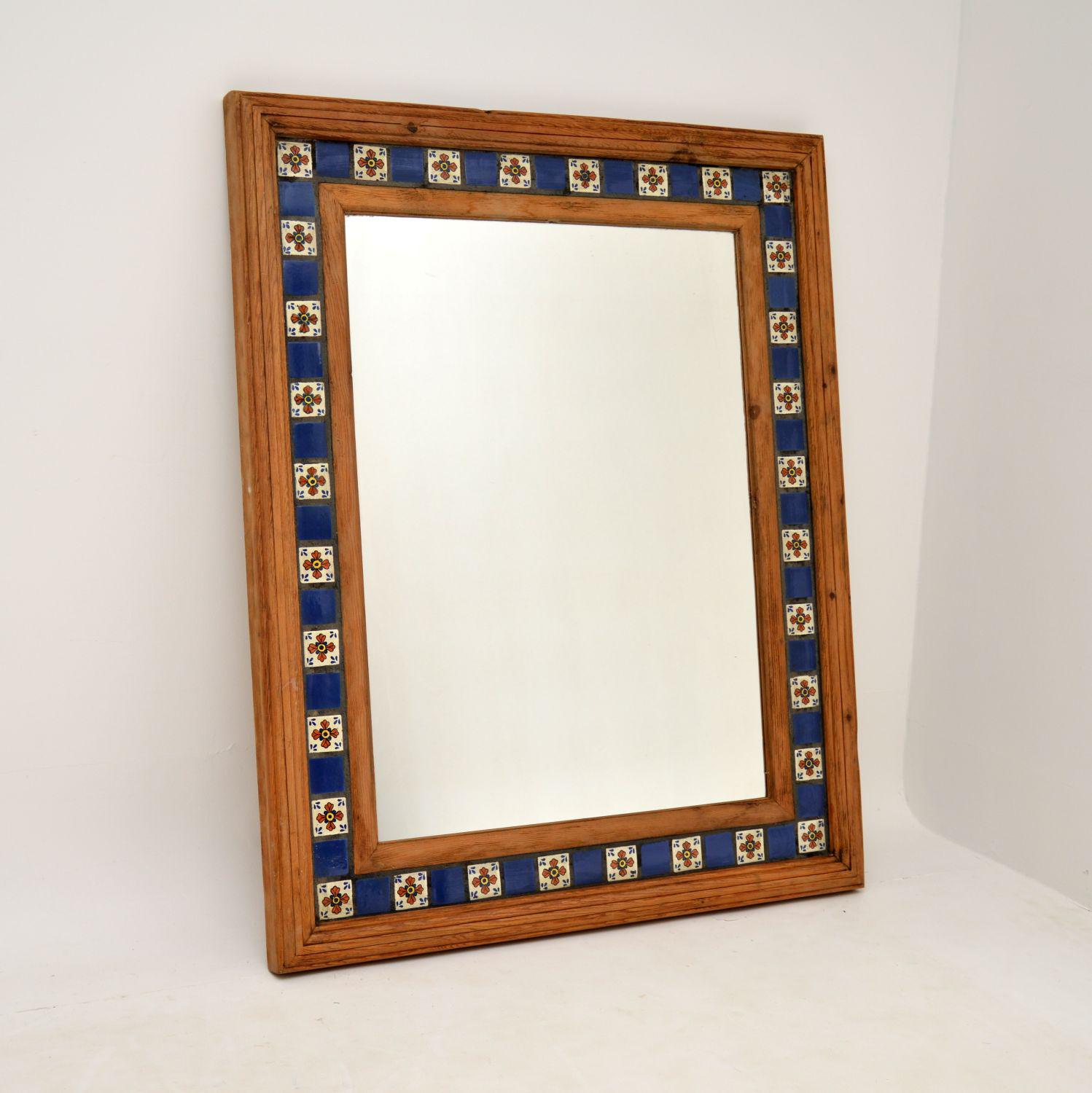 Large Mexican Tiled Mirror Vintage 1950’s (1 of 10) Large Mexican Tiled Mirror Vintage 1950’s (1 of 10)