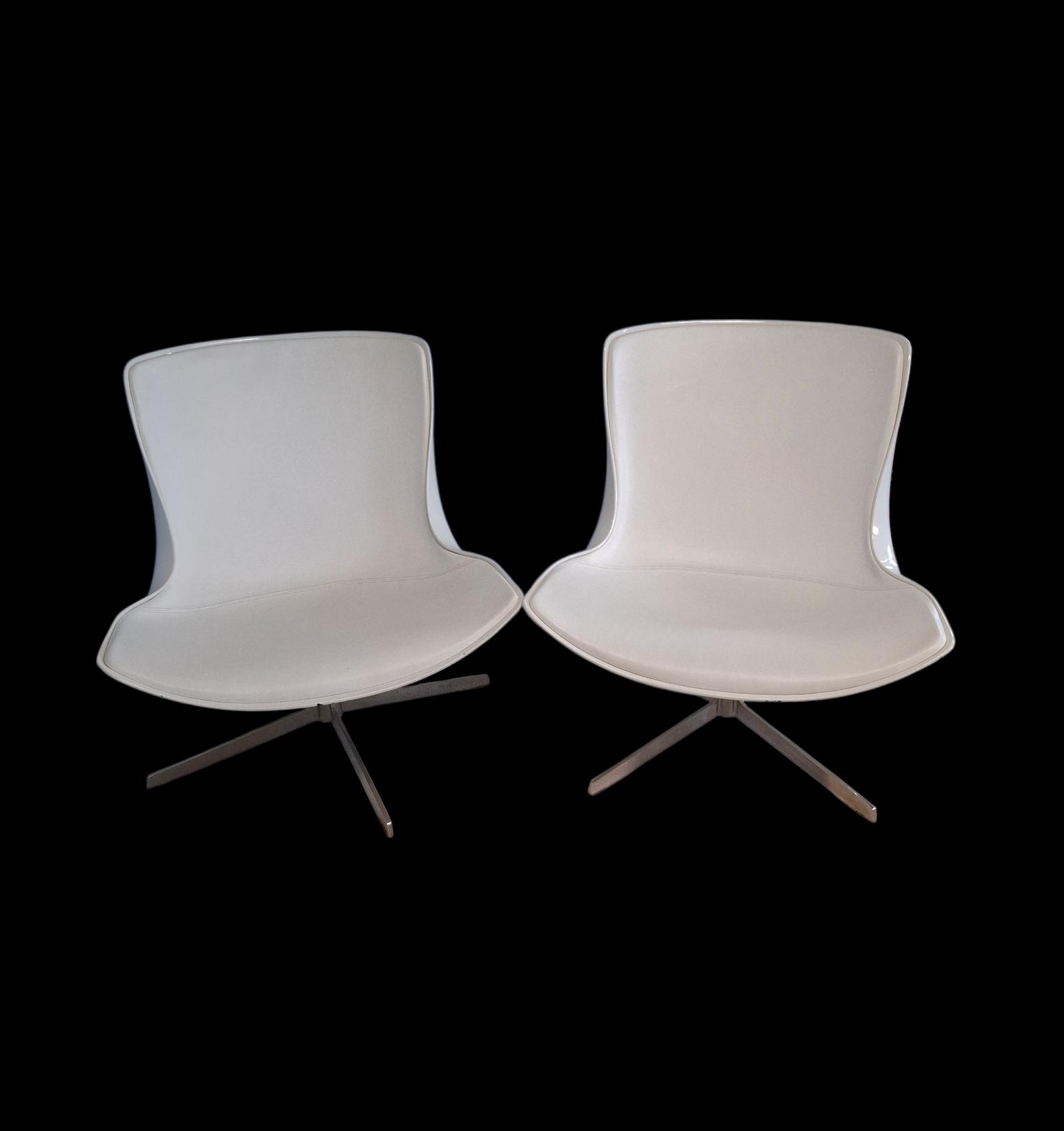 Pair of Contemporary Swedish Vika Swivel Lounge Chairs - Designed by Monica Forster (1 of 2)