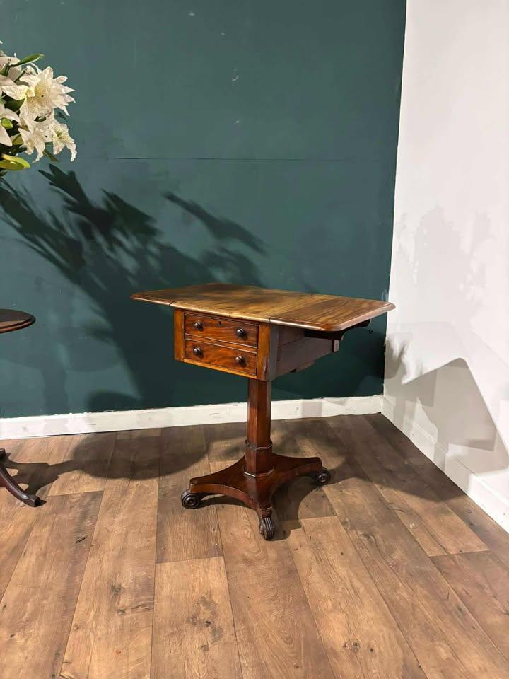 Victorian Mahogany Pedestal Work Table (1 of 16)