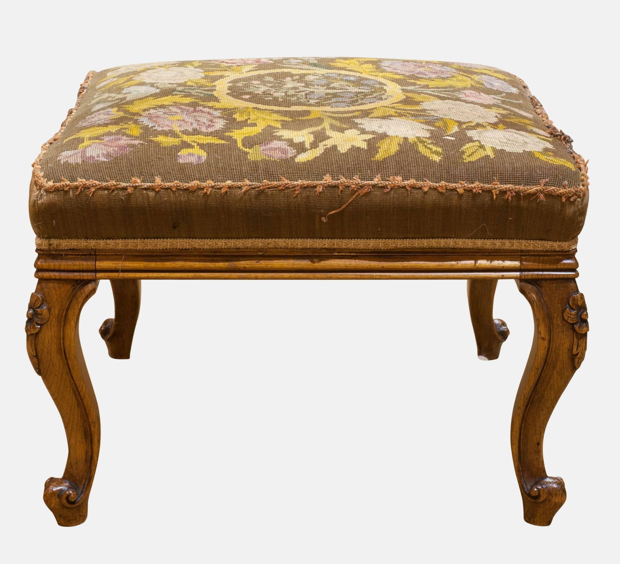 Walnut Stool on Cabriole Legs (1 of 1) Walnut Stool on Cabriole Legs (1 of 1)