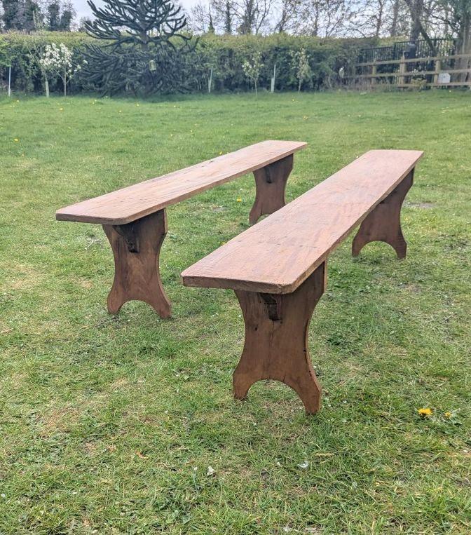 Pair of Vintage Pine Benches / Small Tables -delivery Available 0304 (1 of 10) Pair of Vintage Pine Benches / Small Tables -delivery Available 0304 (1 of 10)