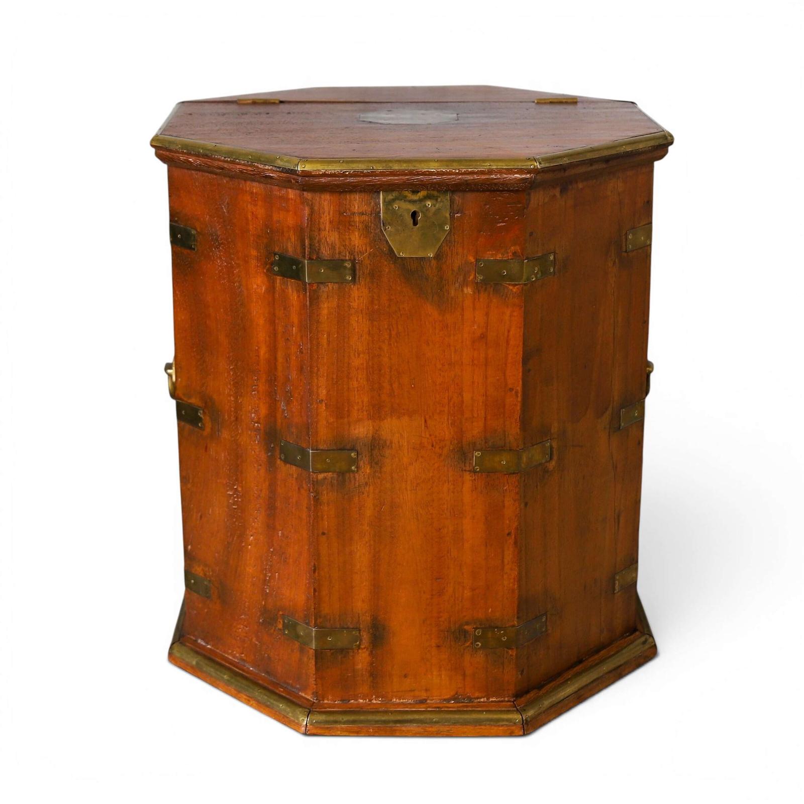 Antique Campaign Chest with Hinged Lift‑Up Top (1 of 10) Antique Campaign Chest with Hinged Lift‑Up Top (1 of 10)