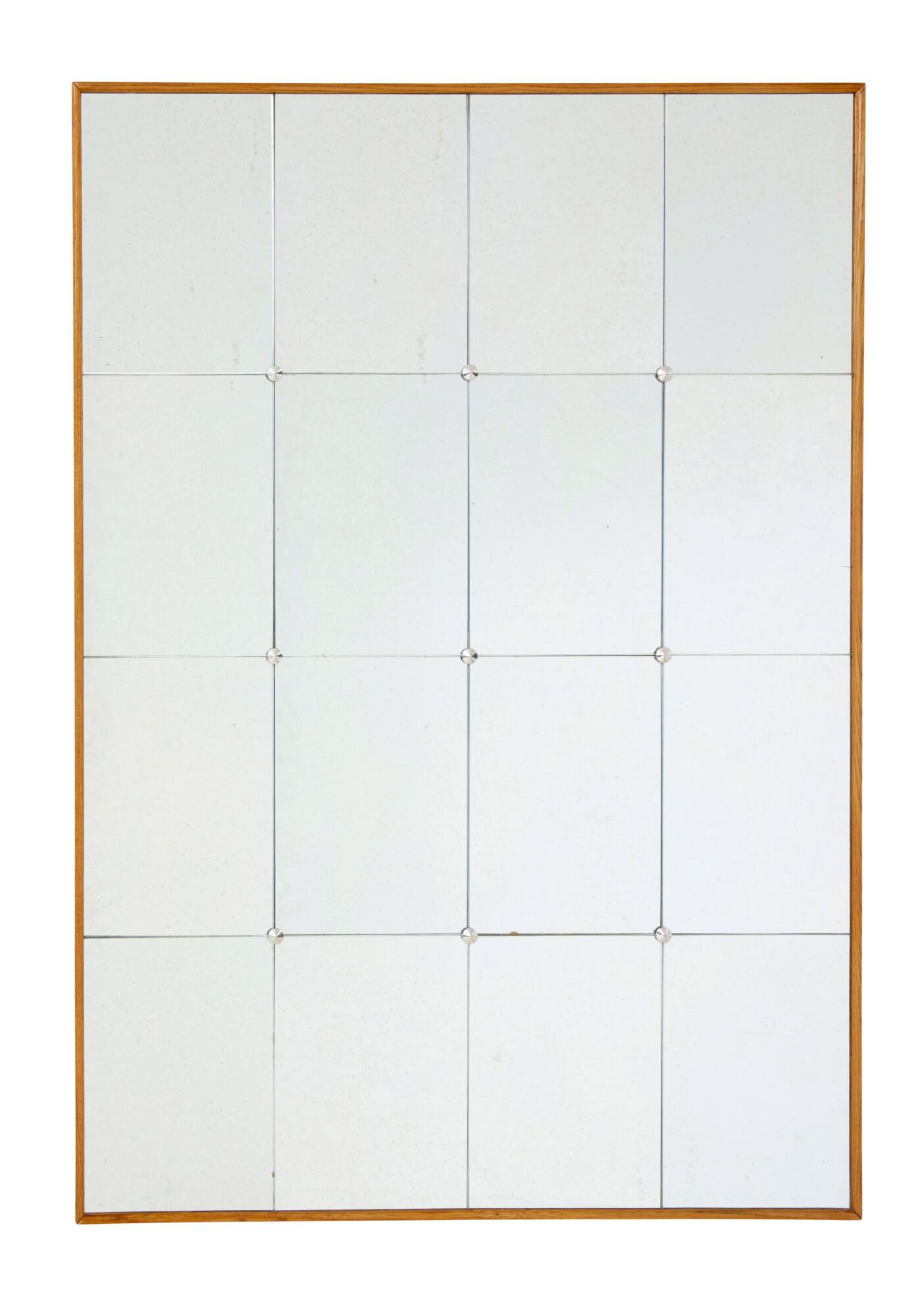 Mid Century Scandinavian Teak Segmented Wall Mirror (1 of 5)