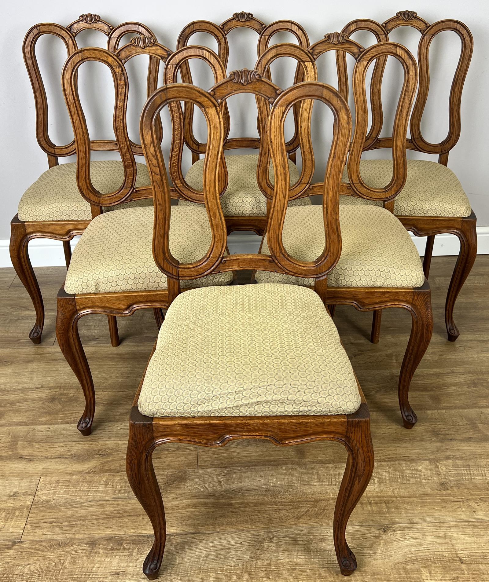 Dining Chairs Vintage French Oak Set of 6 Upholstered Seats (1 of 15) Dining Chairs Vintage French Oak Set of 6 Upholstered Seats (1 of 15)