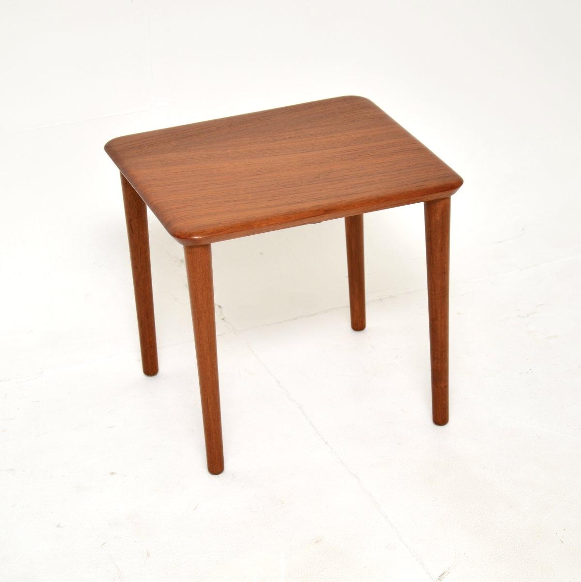 Danish Vintage Solid Teak Side Table (1 of 5)