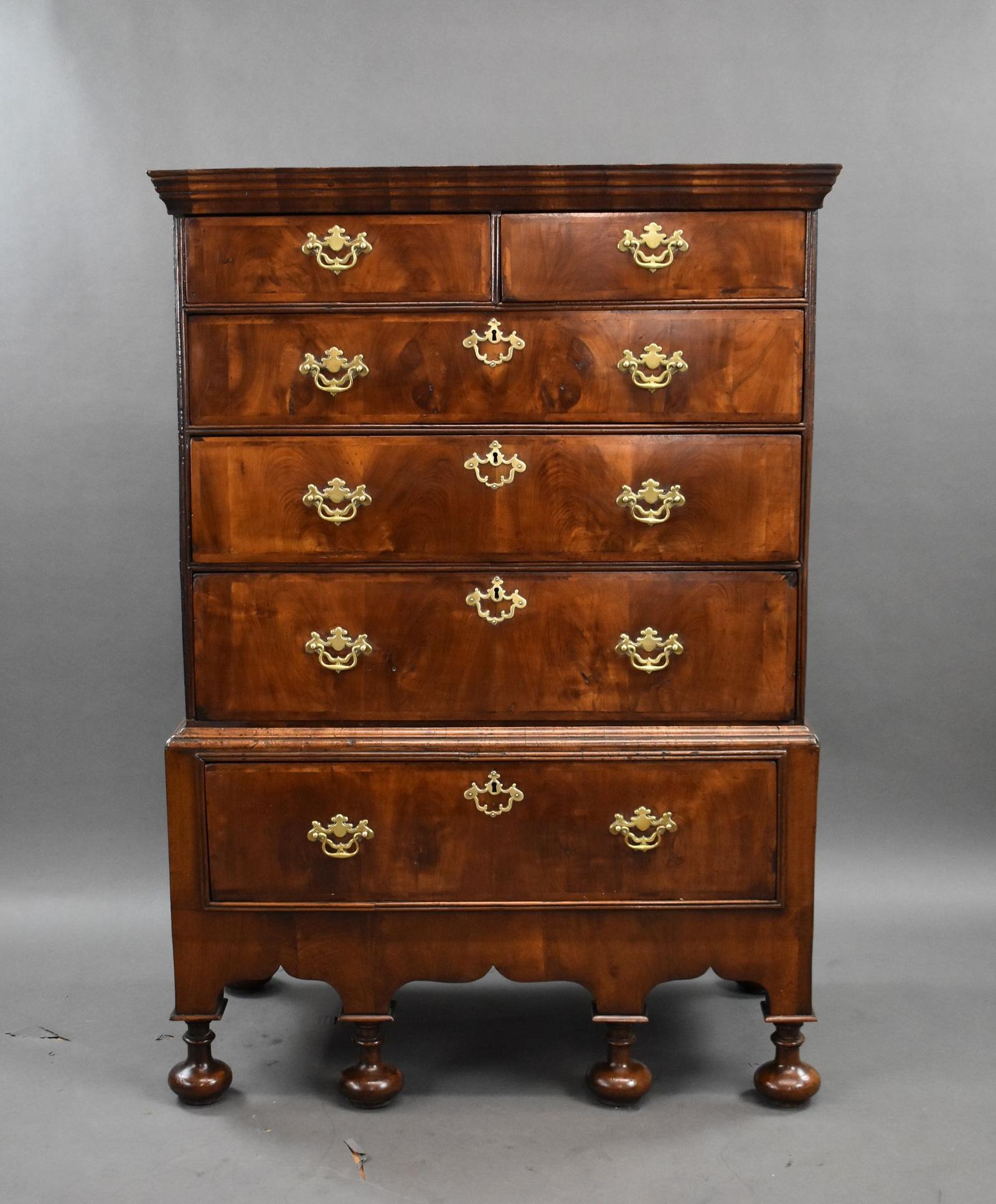 18th Century Walnut Chest on Stand (1 of 13)