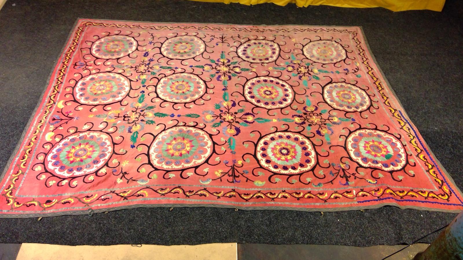 Antique Uzbekistan / Kazakhstan Suzani Wall Hanging (1 of 20)