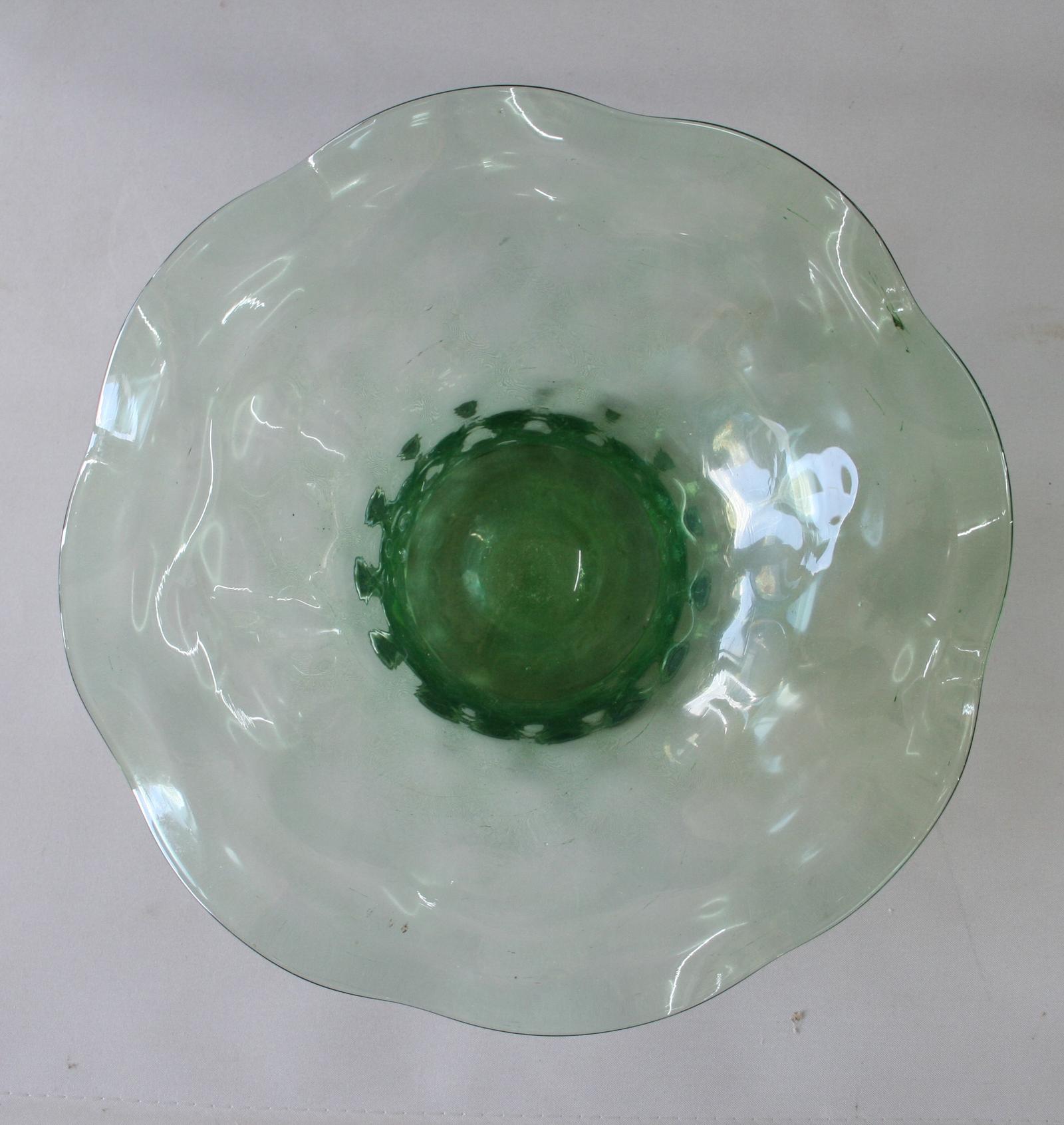 Green Glass Bowl (1 of 3)